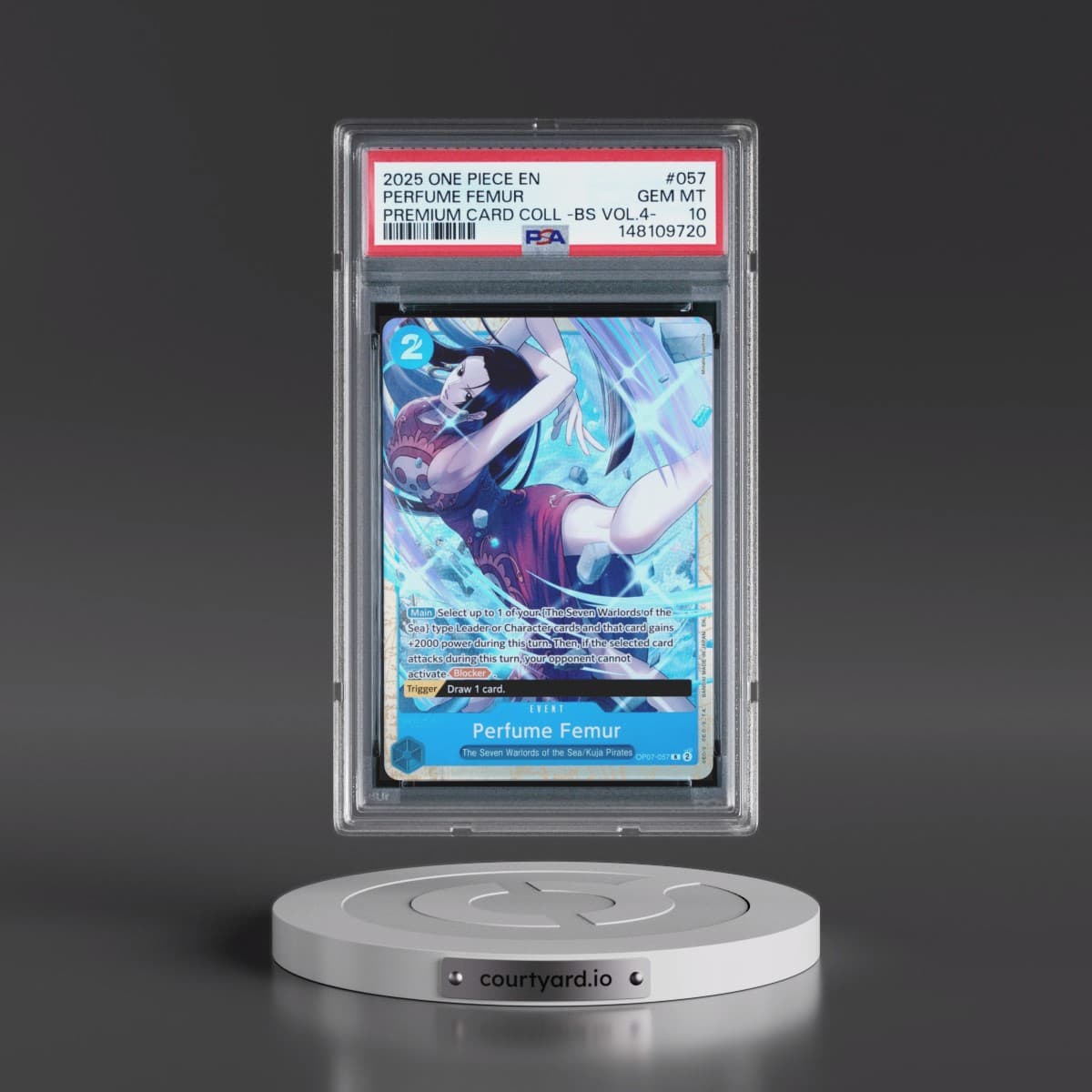 2025 One Piece Premium Card Collection -Best Selection Vol.4 #057 Perfume Femur (PSA 10 GEM MINT)
