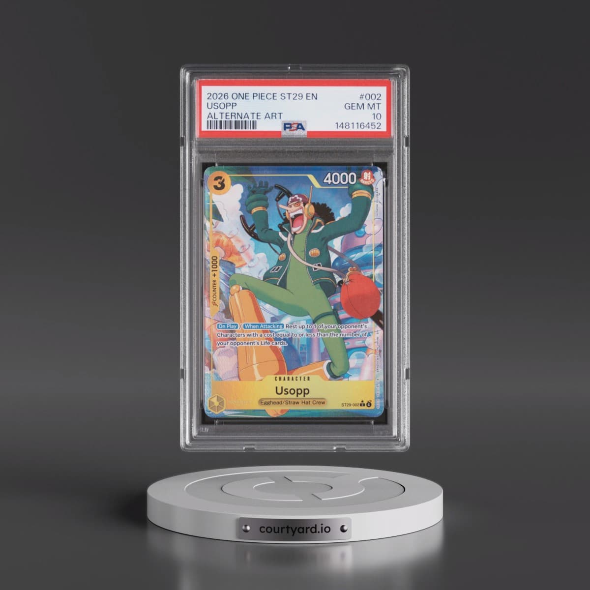 2026 One Piece Starter Deck ST29-Egghead #002 Usopp - Alternate Art (PSA 10 GEM MINT)