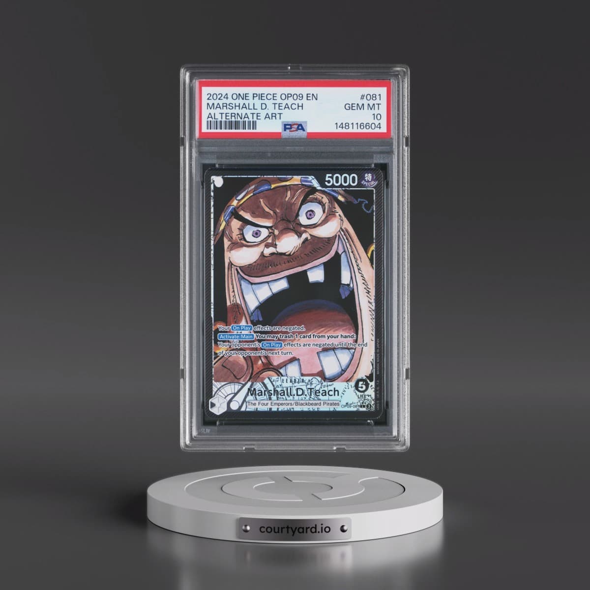 2024 One Piece OP09-Emperors in the New World #081 Marshall D. Teach - Alternate Art (PSA 10 GEM MINT)