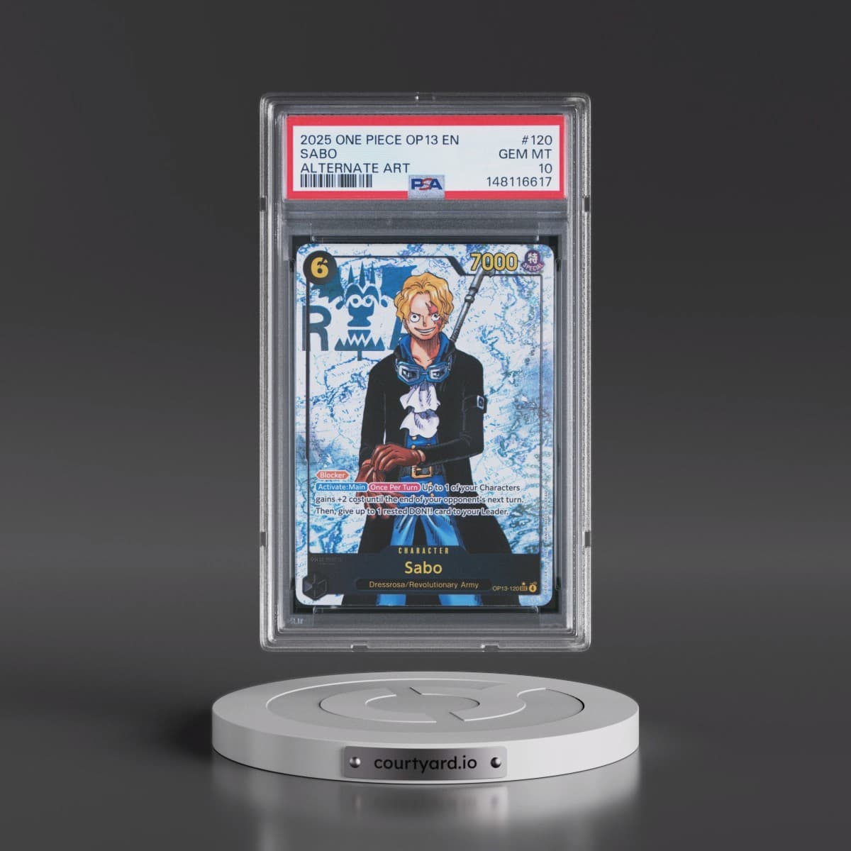 2025 One Piece OP13-Carrying on His Will #120 Sabo - Alternate Art (PSA 10 GEM MINT)