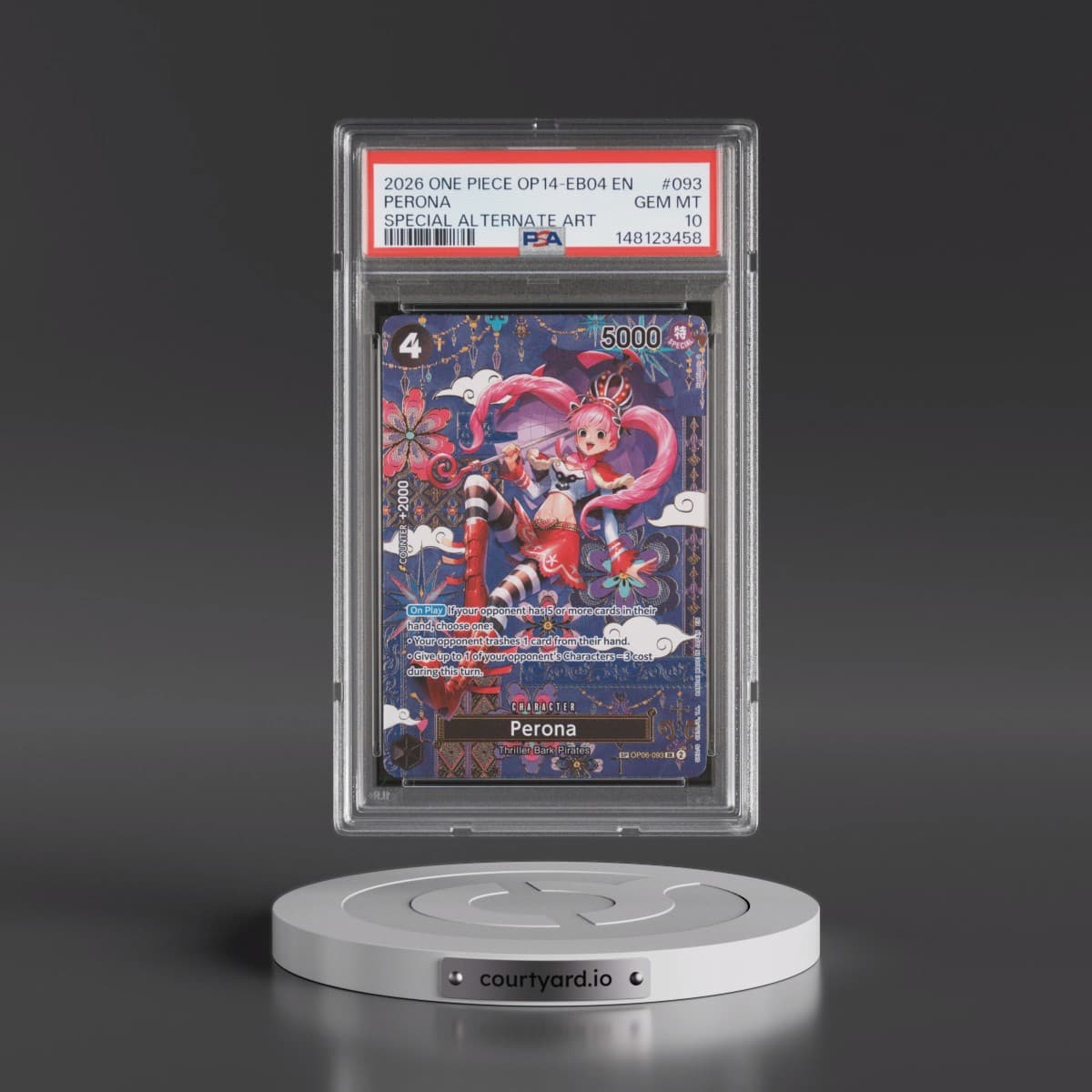 2026 One Piece OP14-EB04-the Azure Sea's Seven #093 Perona - Special Alternate Art (PSA 10 GEM MINT)