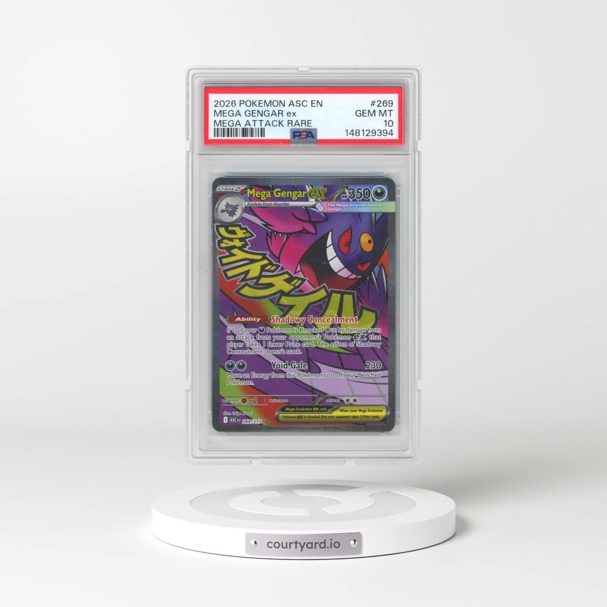 2026 Pokémon Asc EN-Ascended Heroes #269 Mega Gengar EX - Holo Mega Attack Rare (PSA 10 GEM MINT)