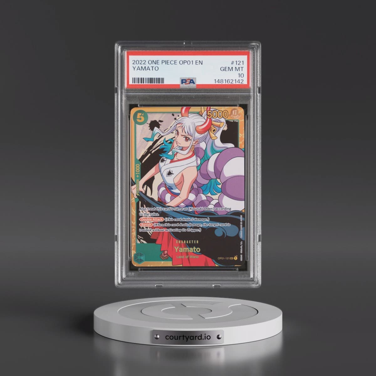 2022 One Piece OP01-Romance Dawn #121 Yamato (PSA 10 GEM MINT)