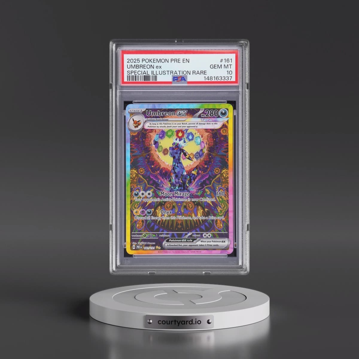 2025 Pokémon Pre EN-Prismatic Evolutions #161 Umbreon EX - Holo Special Illustration Rare (PSA 10 GEM MINT)
