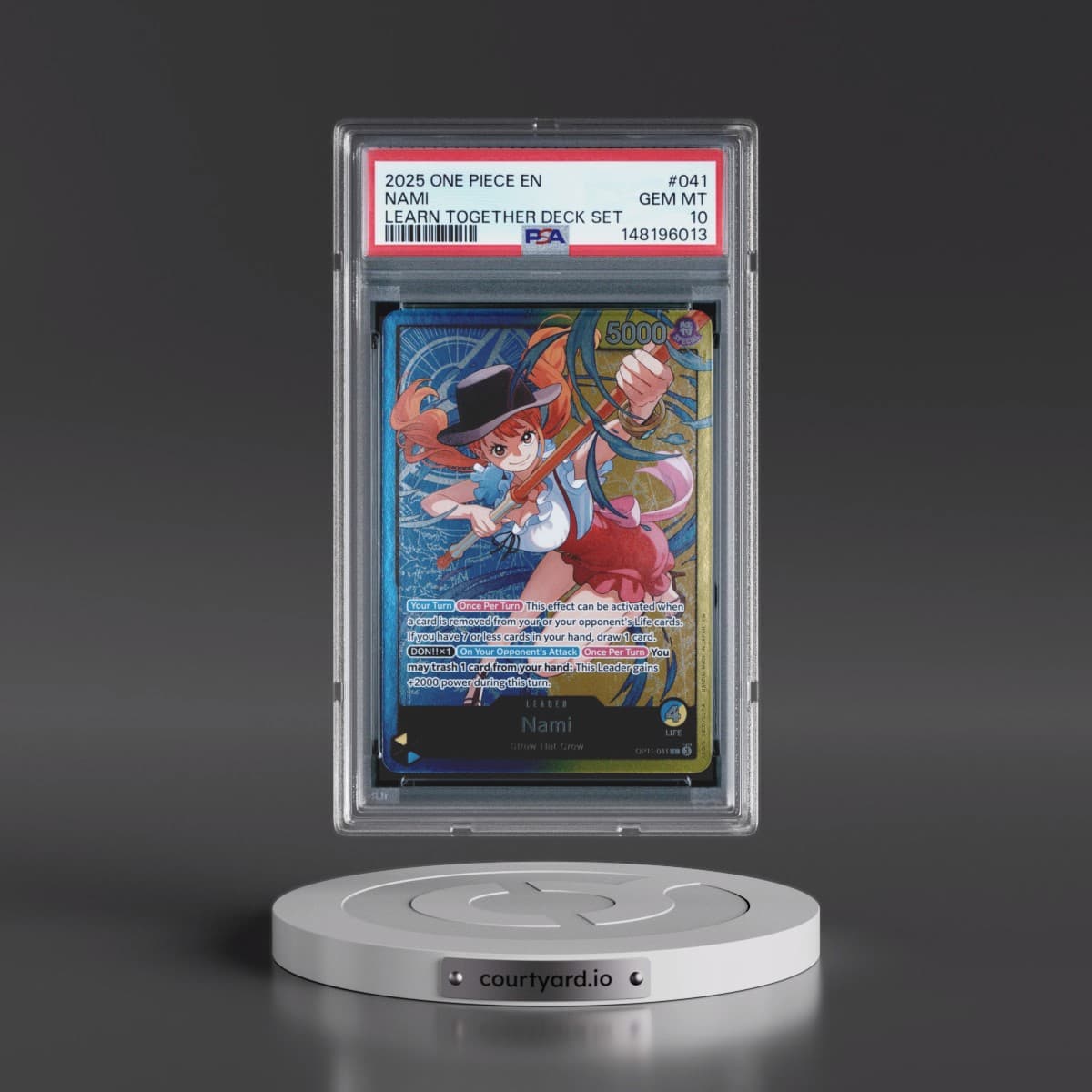 2025 One Piece Learn Together Deck Set #041 Nami (PSA 10 GEM MINT)