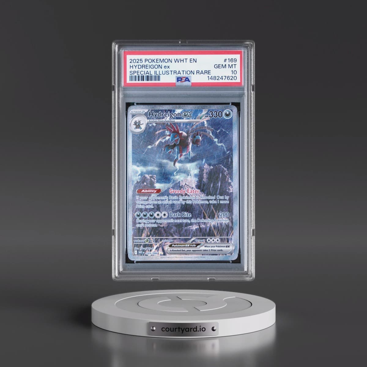 2025 Pokémon Wht EN-White Flare #169 Hydreigon EX - Holo Special Illustration Rare (PSA 10 GEM MINT)
