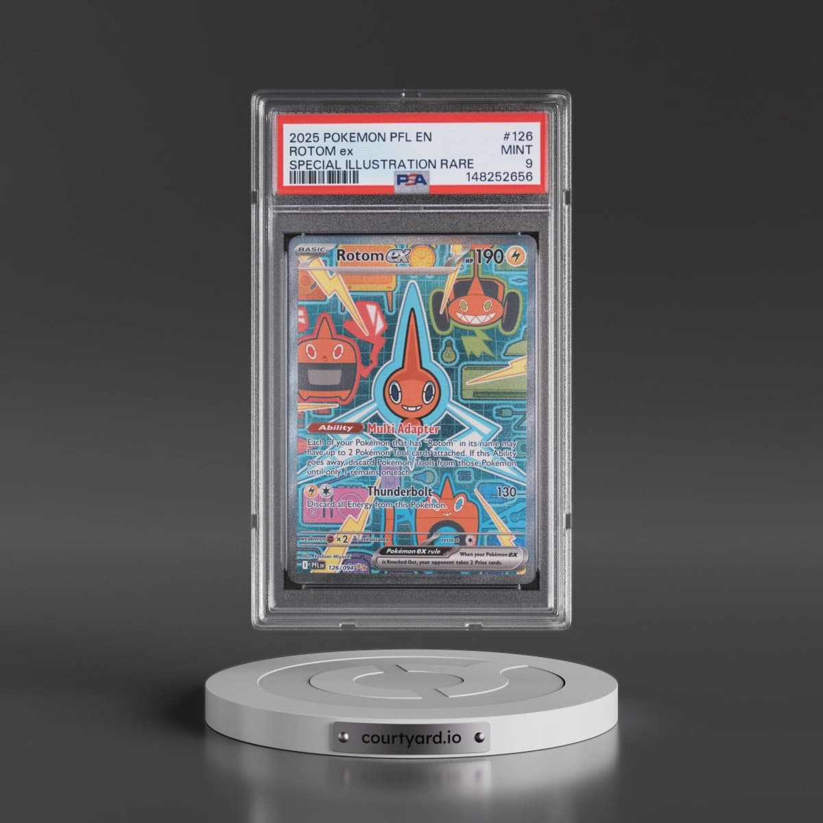 2025 Pokémon Pfl EN-Phantasmal Flames #126 Rotom EX - Holo Special Illustration Rare (PSA 9 MINT)
