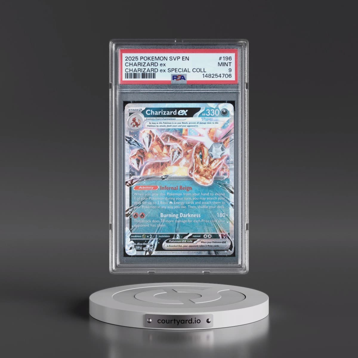 2025 Pokémon Svp EN-SV Black Star Promo #196 Charizard EX - Holo Charizard EX Special Collection (PSA 9 MINT)
