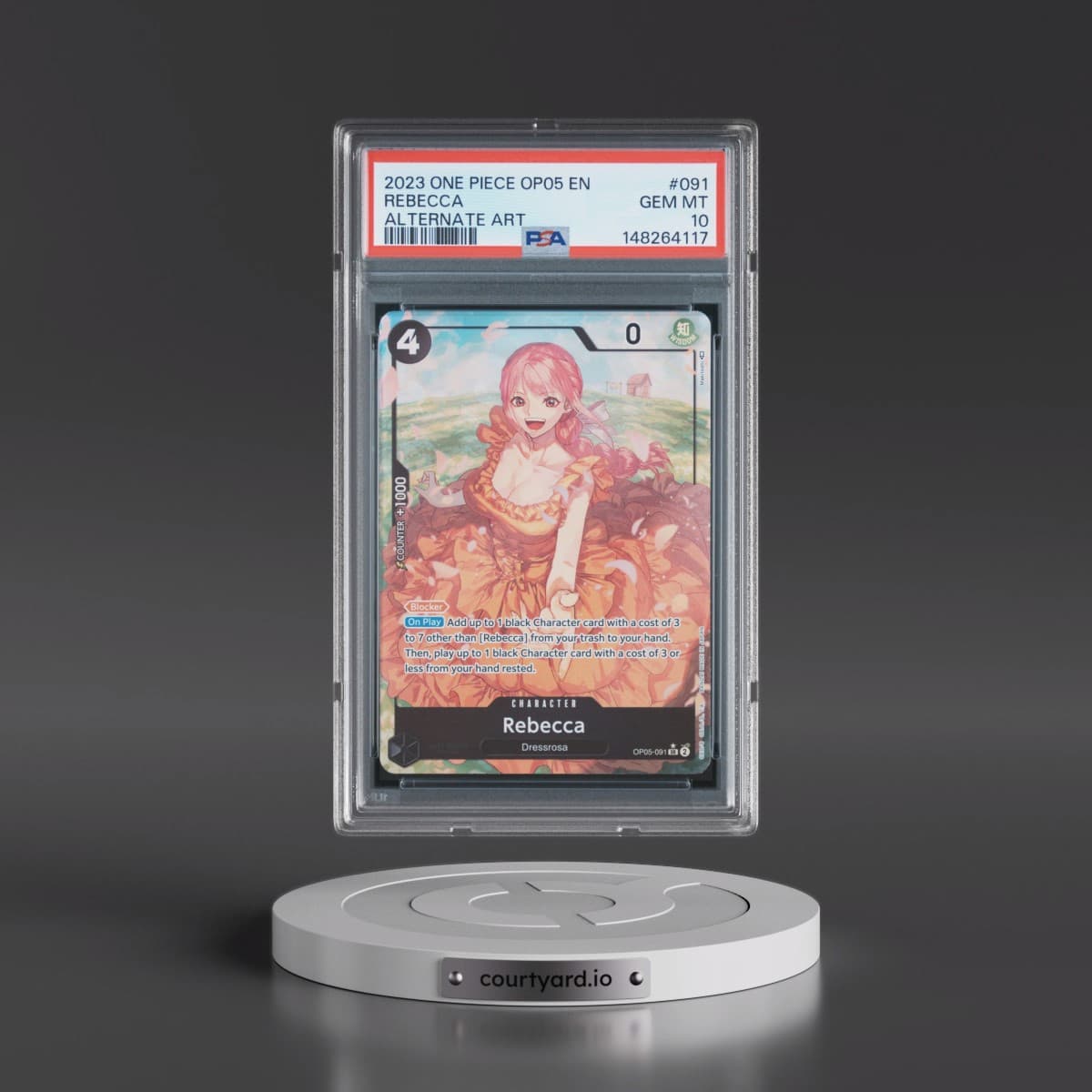 2023 One Piece OP05-Awakening of the New Era #091 Rebecca - Alternate Art (PSA 10 GEM MINT)
