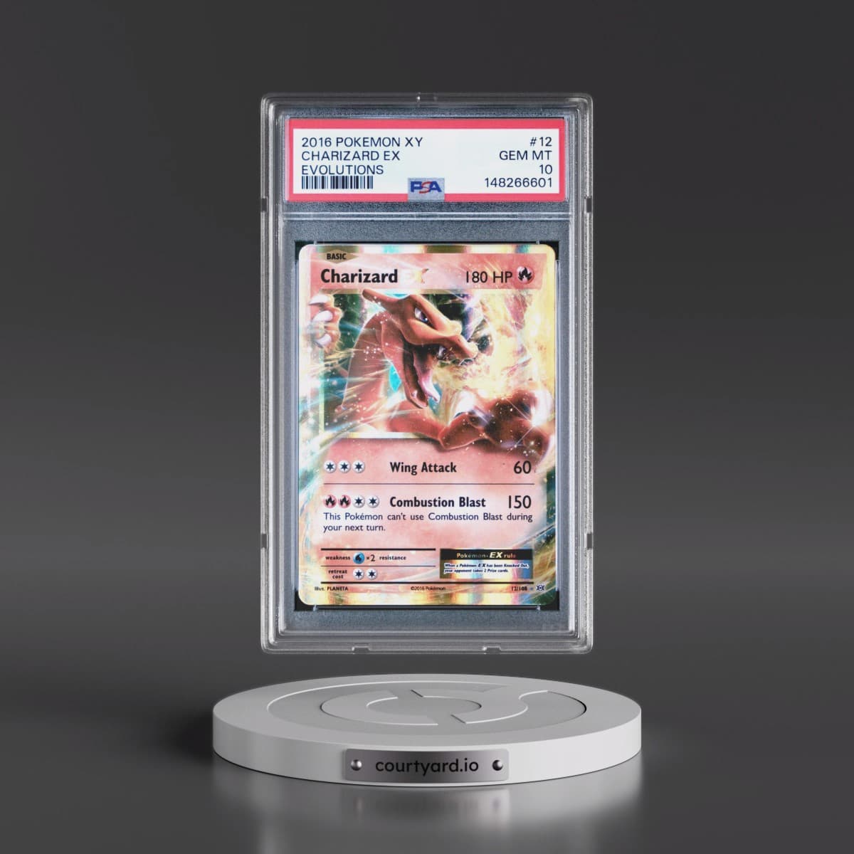 2016 Pokémon XY Evolutions #12 Charizard EX - Holo (PSA 10 GEM MINT)