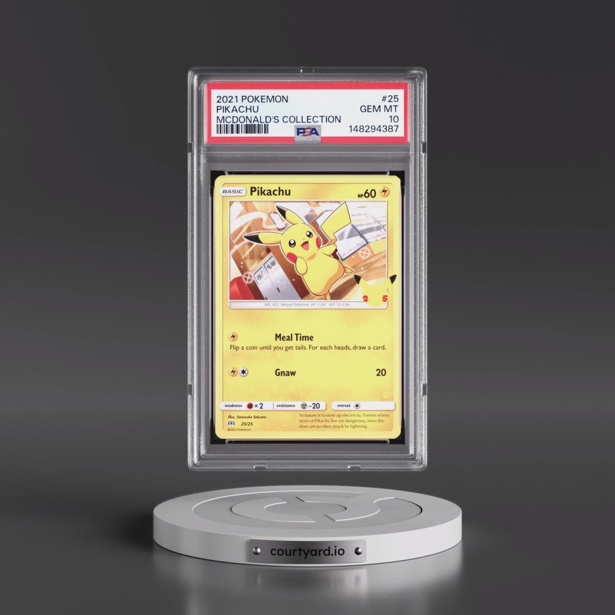 2021 Pokémon Mcdonald's Collection #25 Pikachu (PSA 10 GEM MINT)