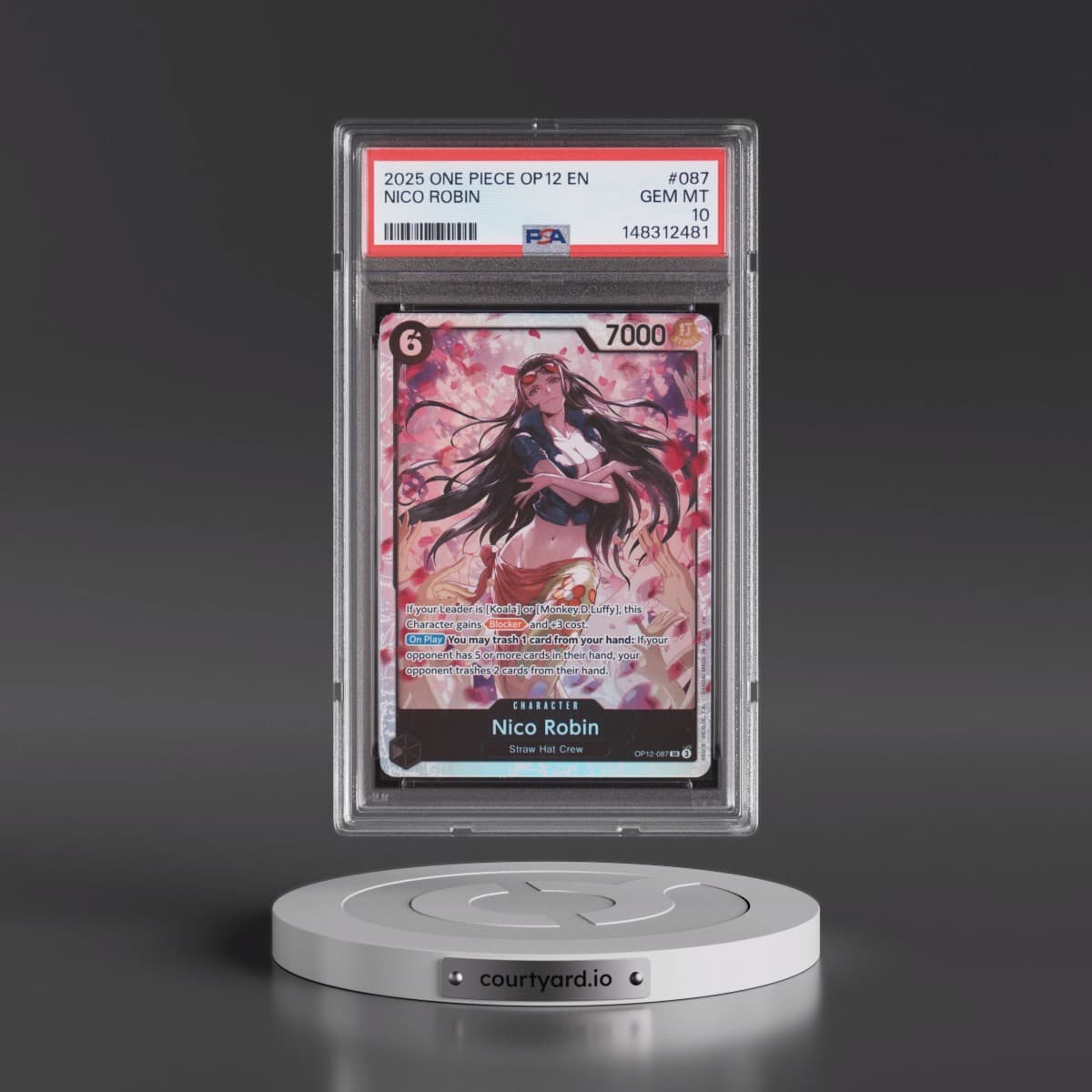 2025 One Piece OP12-Legacy of the Master #087 Nico Robin (PSA 10 GEM MINT)