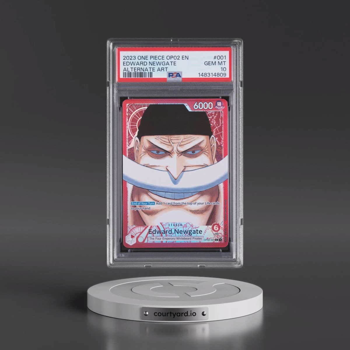 2023 One Piece Paramount War #001 Edward Newgate - Alternate Art (PSA 10 GEM MINT)