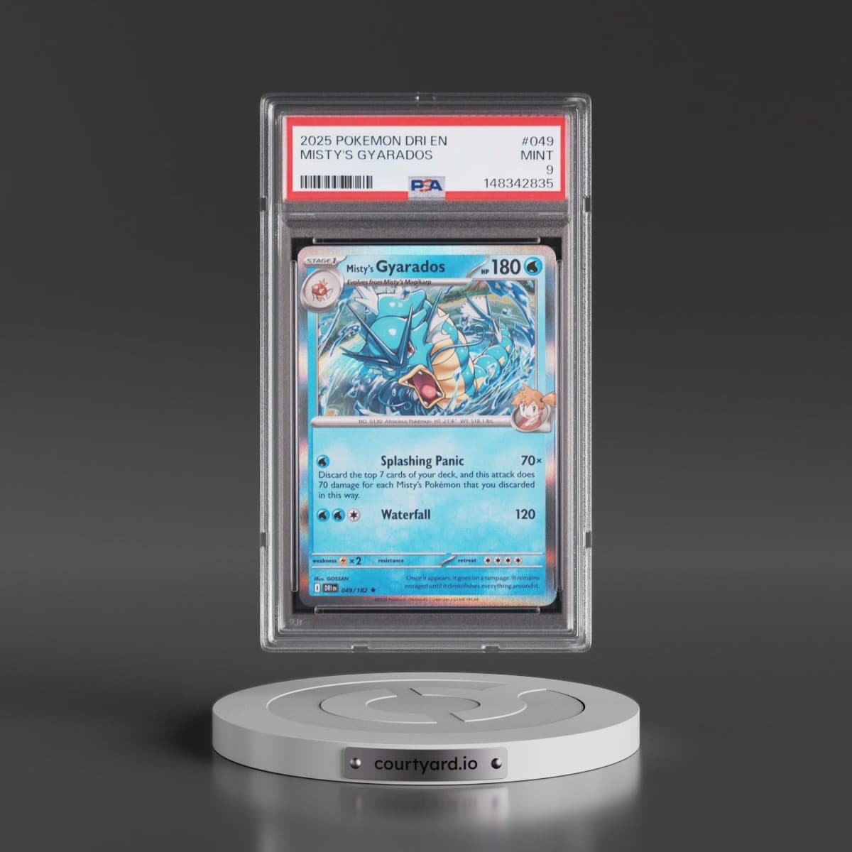 2025 Pokémon Dri EN-Destined Rivals #049 Misty's Gyarados (PSA 9 MINT)