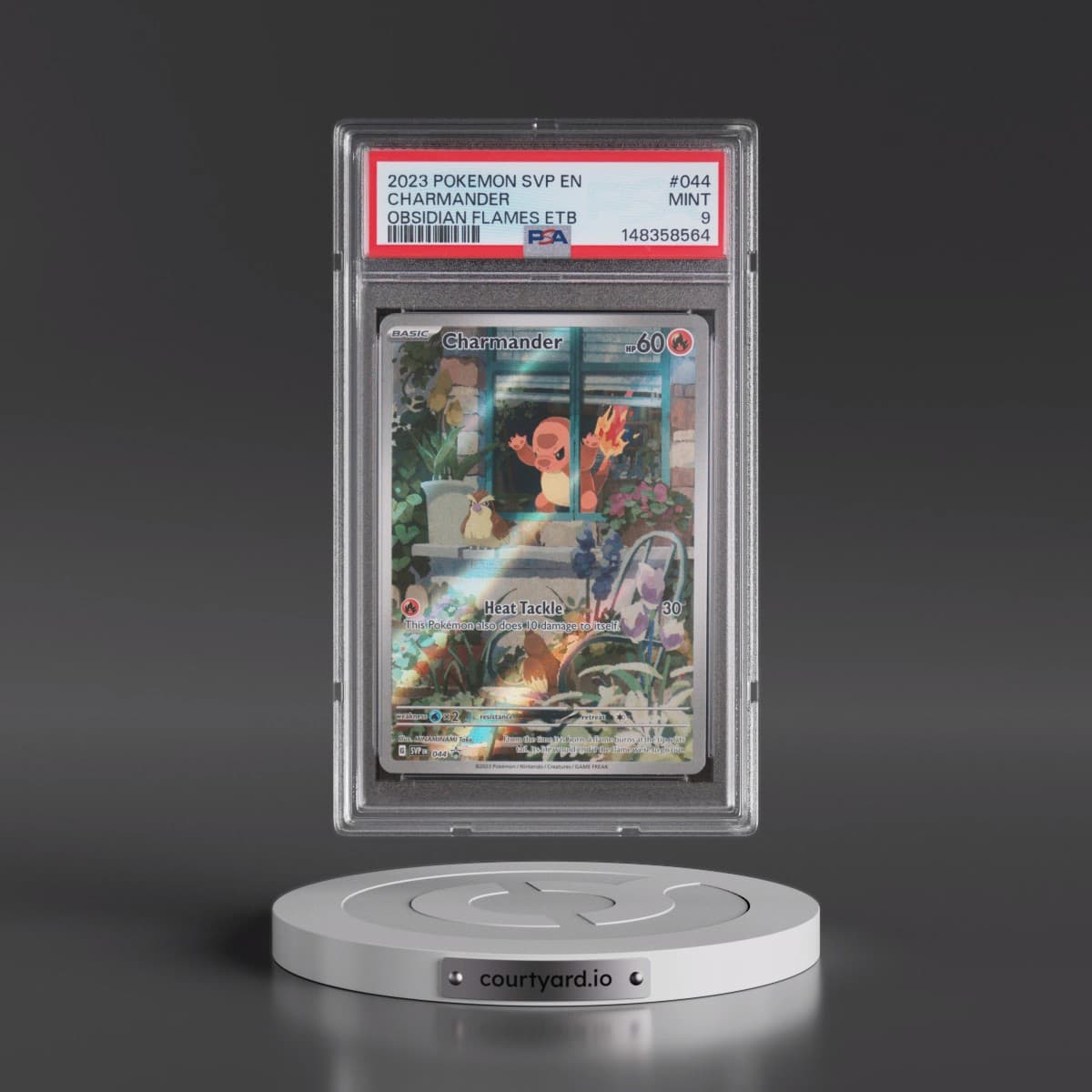 2023 Pokémon Svp EN-SV Black Star Promo #044 Charmander - Obsidian Flames Elite Trainer Box (PSA 9 MINT)