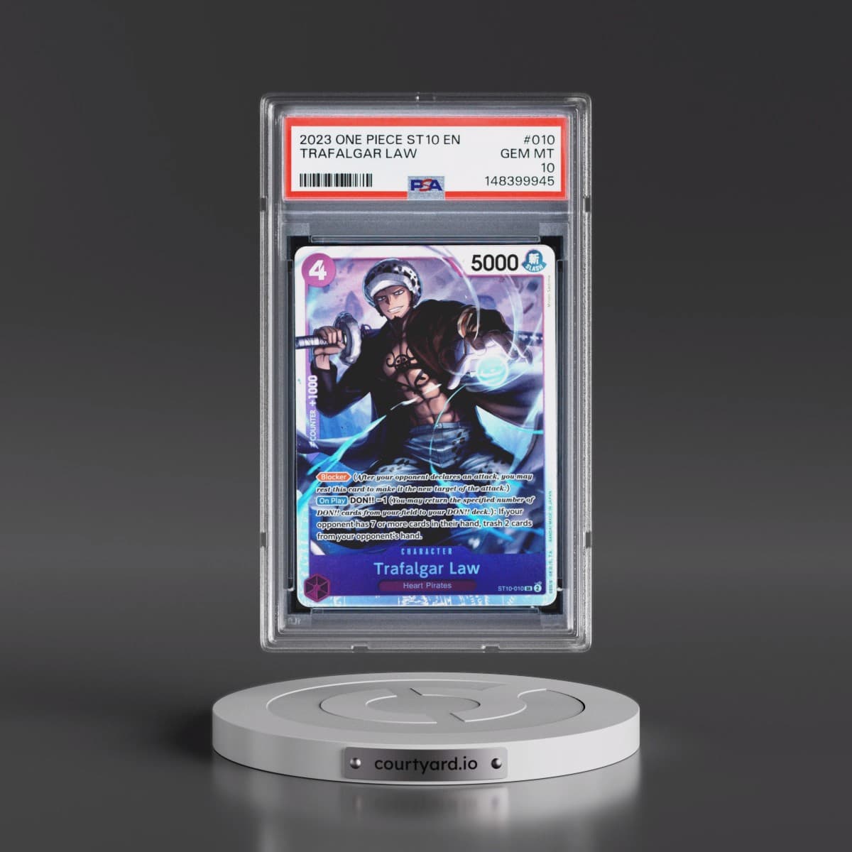 2023 One Piece Ultra Deck ST10-the Three Captains #010 Trafalgar Law (PSA 10 GEM MINT)