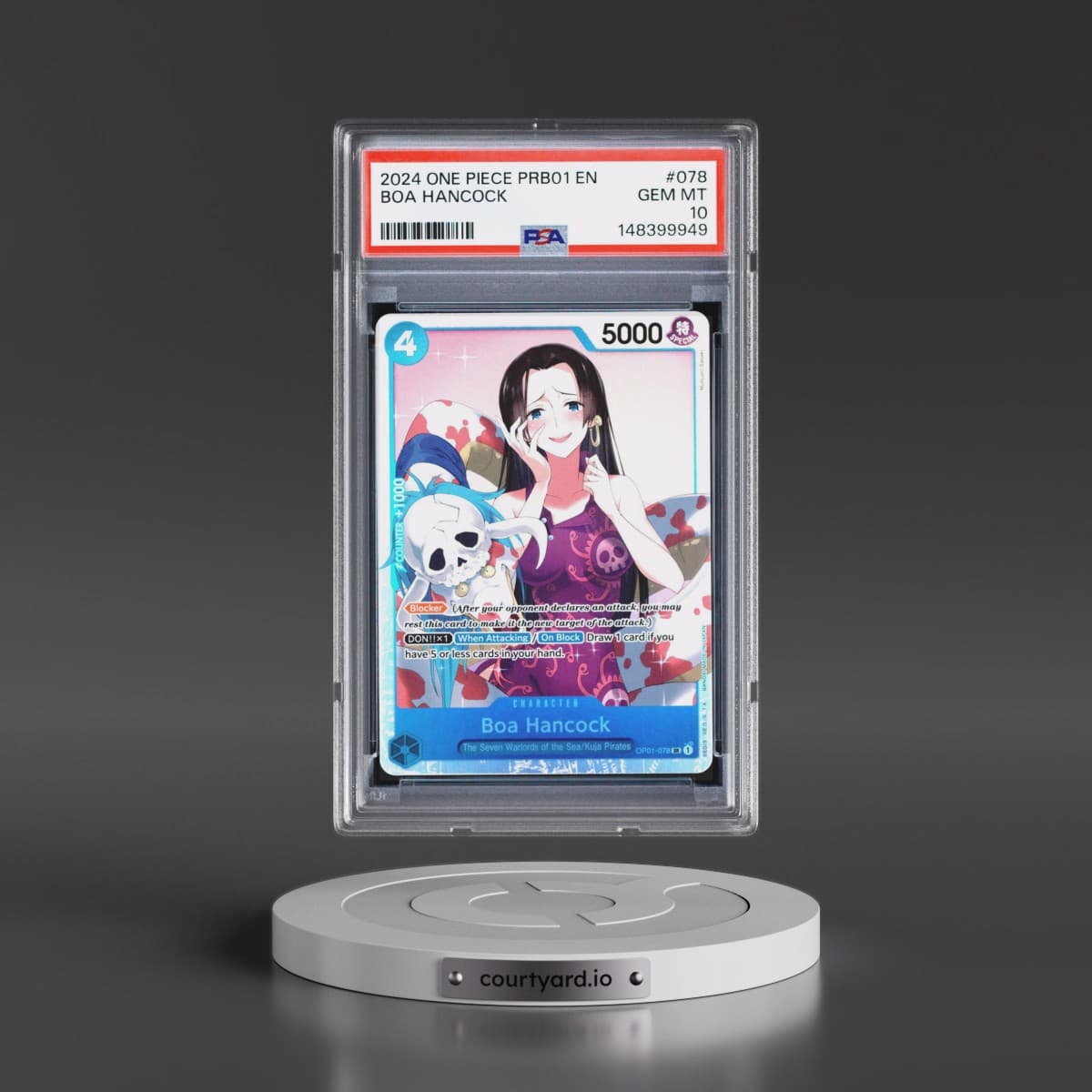 2024 One Piece PRB01-Premium Booster -One Piece Card the Best #078 Boa Hancock (PSA 10 GEM MINT)