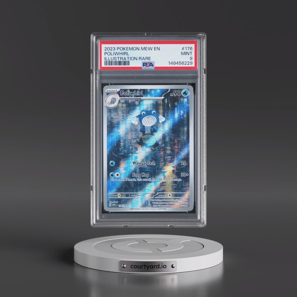 2023 Pokémon Mew EN-151 #176 Poliwhirl - Illustration Rare (PSA 9 MINT)
