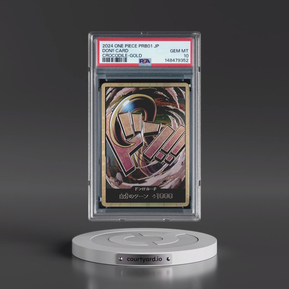 2024 One Piece Japanese PRB01-Premium Booster -One Piece Card the Best Don!! Card - Crocodile-Gold (PSA 10 GEM MINT)