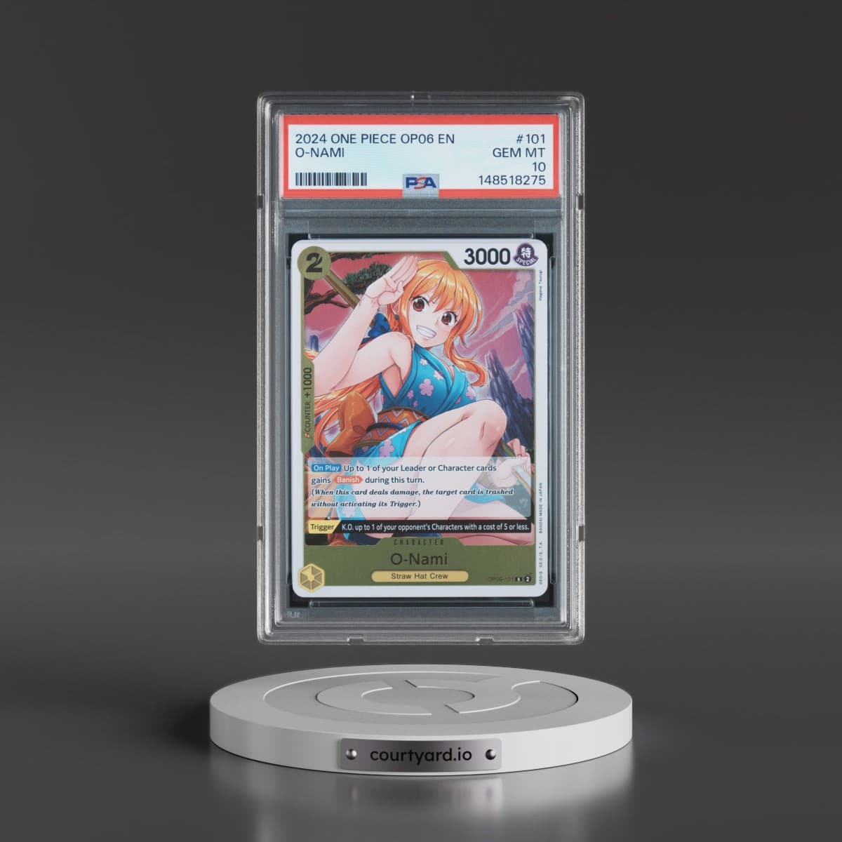 2024 One Piece OP06-Wings of the Captain #101 O-Nami (PSA 10 GEM MINT)