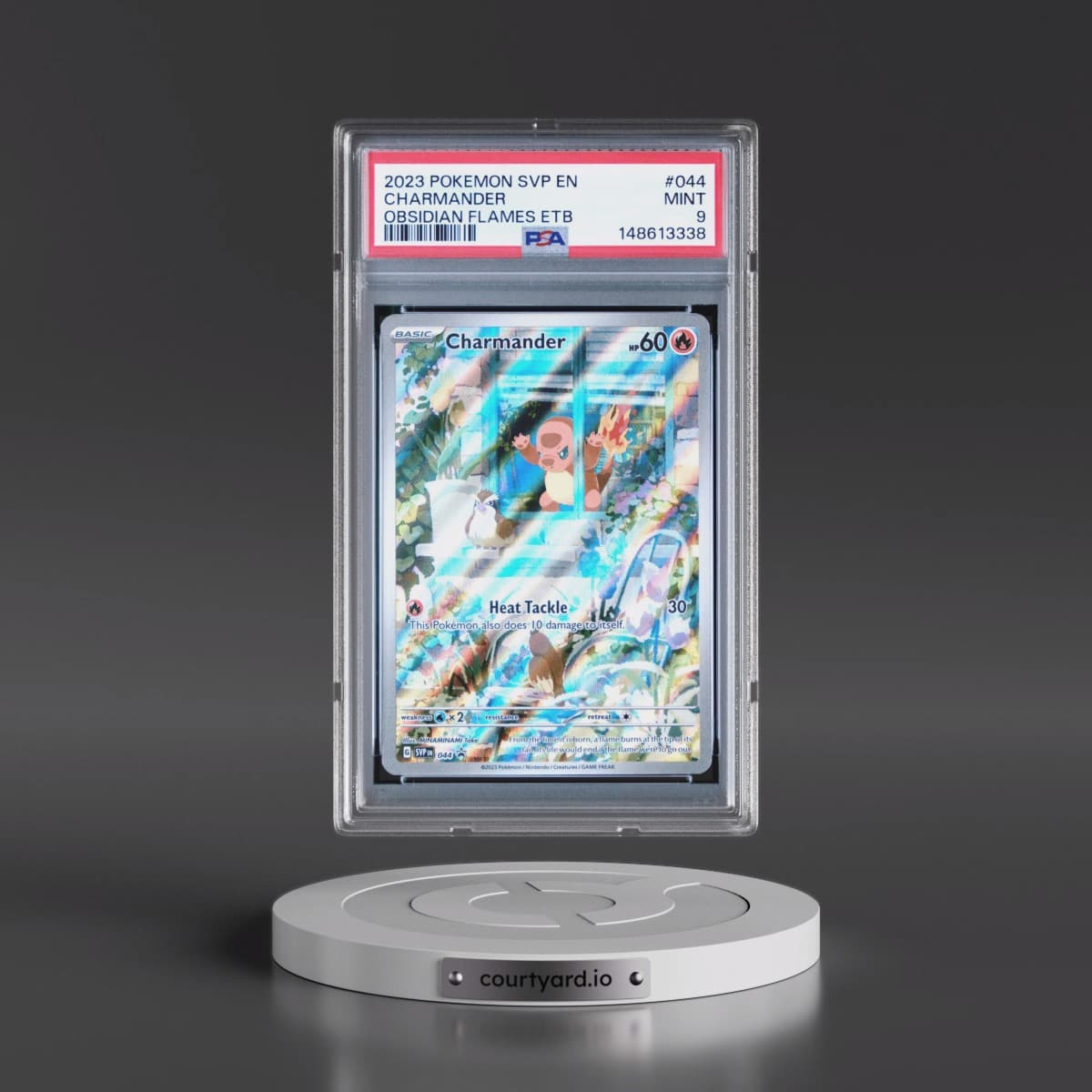 2023 Pokémon Svp EN-SV Black Star Promo #044 Charmander - Obsidian Flames Elite Trainer Box (PSA 9 MINT)