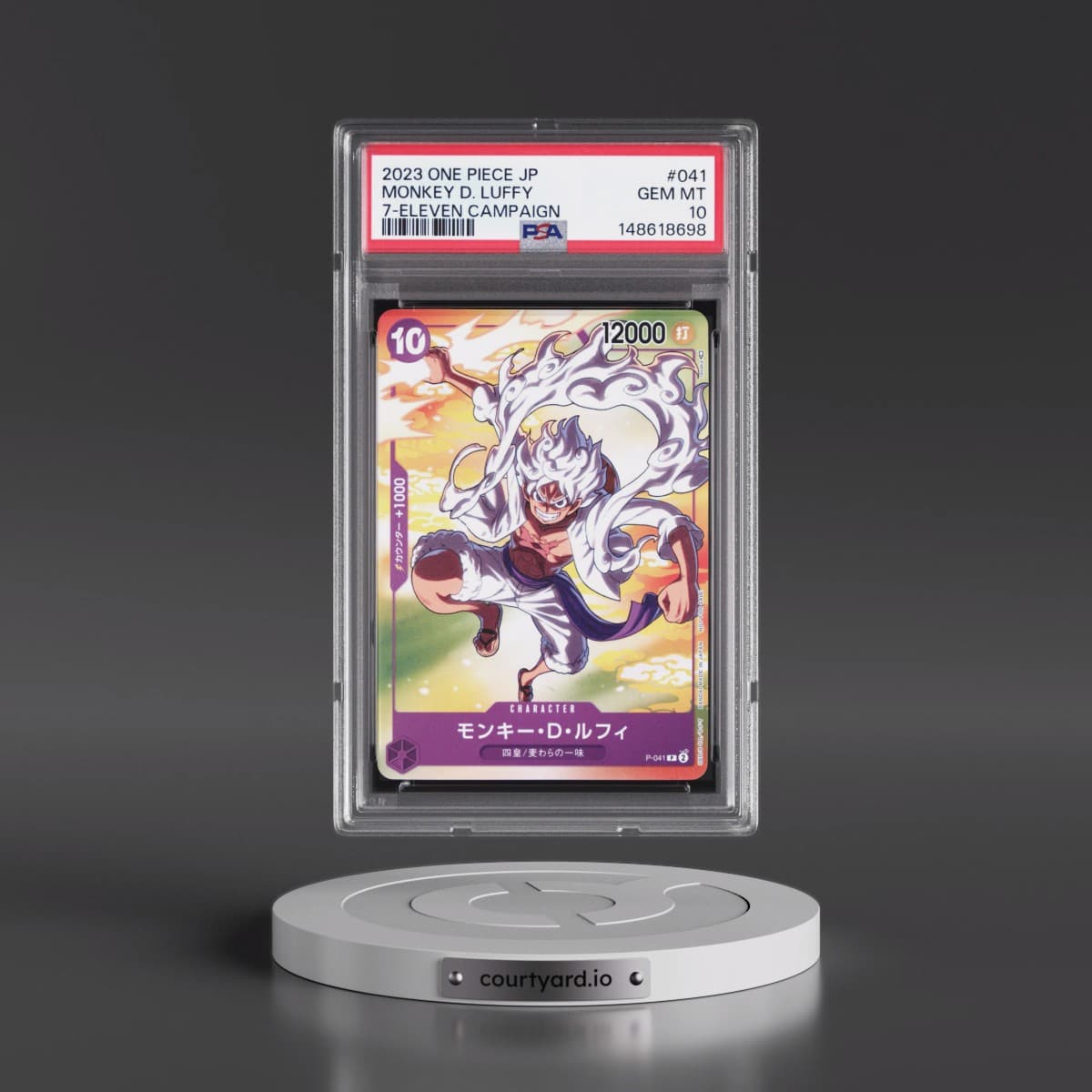 2023 One Piece Japanese Promos #041 Monkey D. Luffy - 7-Eleven Campaign (PSA 10 GEM MINT)