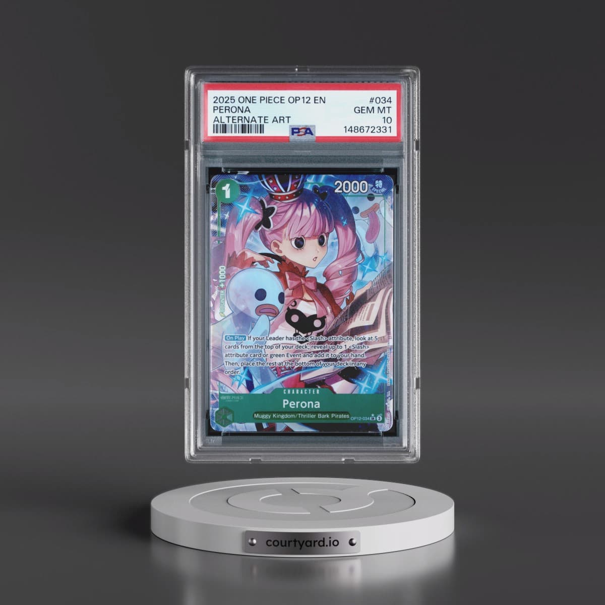2025 One Piece OP12-Legacy of the Master #034 Perona - Alternate Art (PSA 10 GEM MINT)