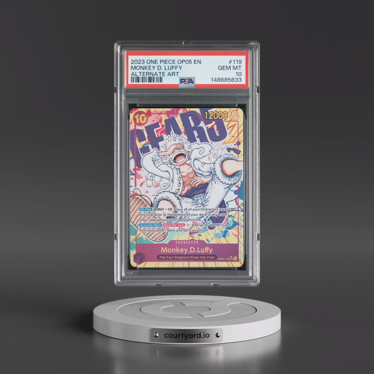 2023 One Piece Awakening of the New Era #119 Monkey D. Luffy - Alternate Art (PSA 10 GEM MINT)