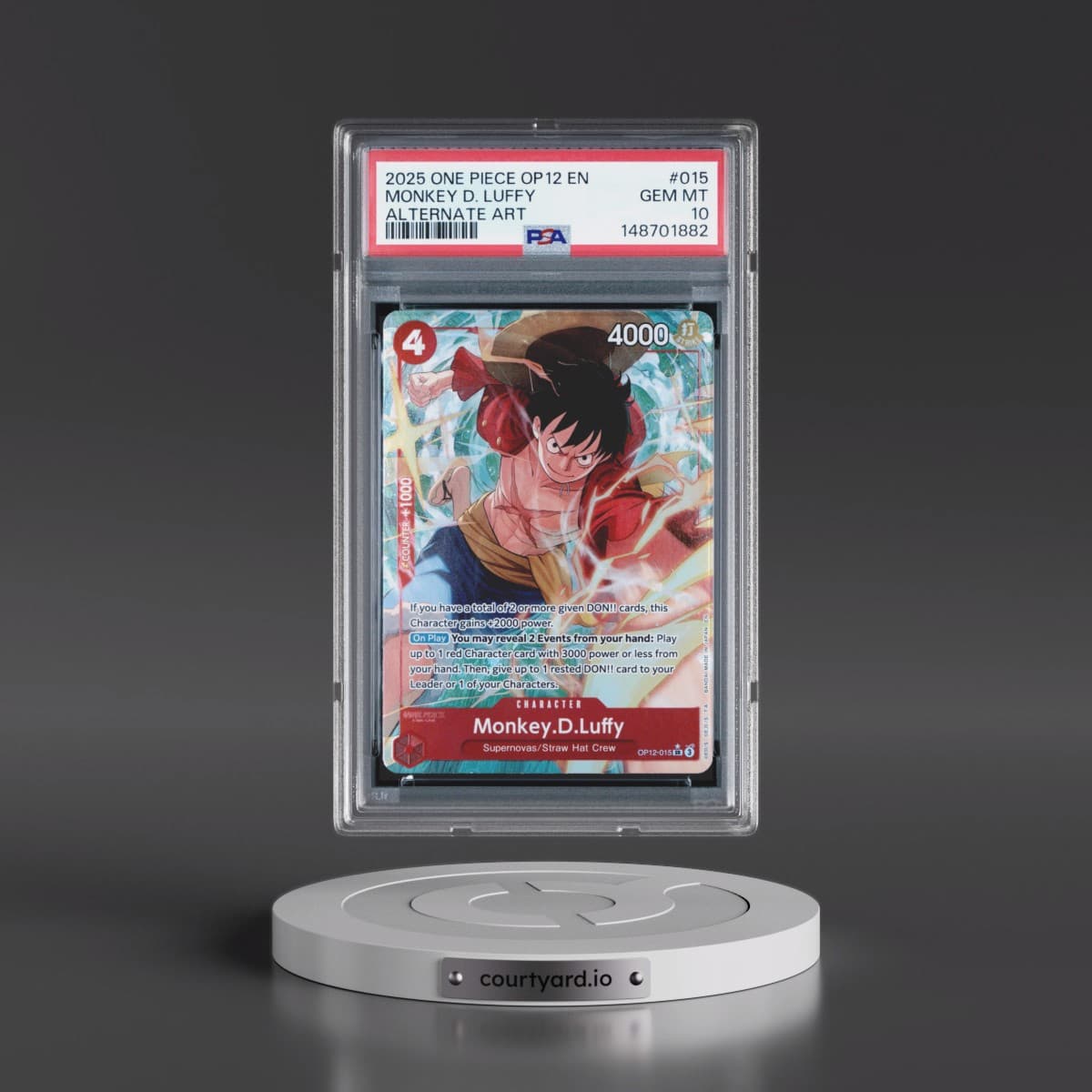 2025 One Piece OP12-Legacy of the Master #015 Monkey D. Luffy - Alternate Art (PSA 10 GEM MINT)