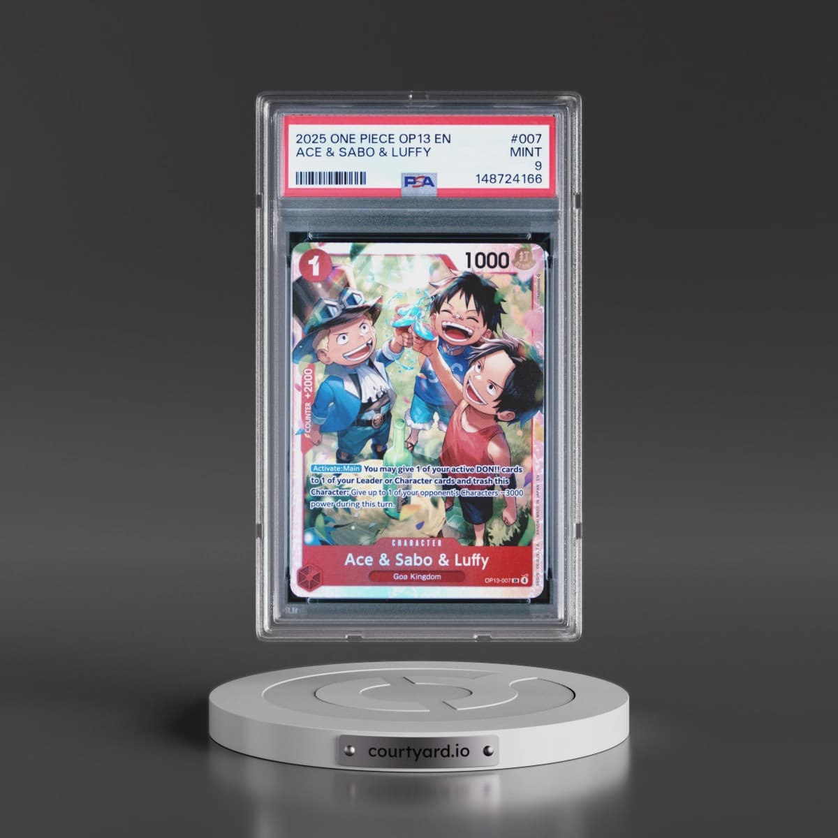 2025 One Piece OP13-Carrying on His Will #007 Ace & Sabo & Luffy (PSA 9 MINT)