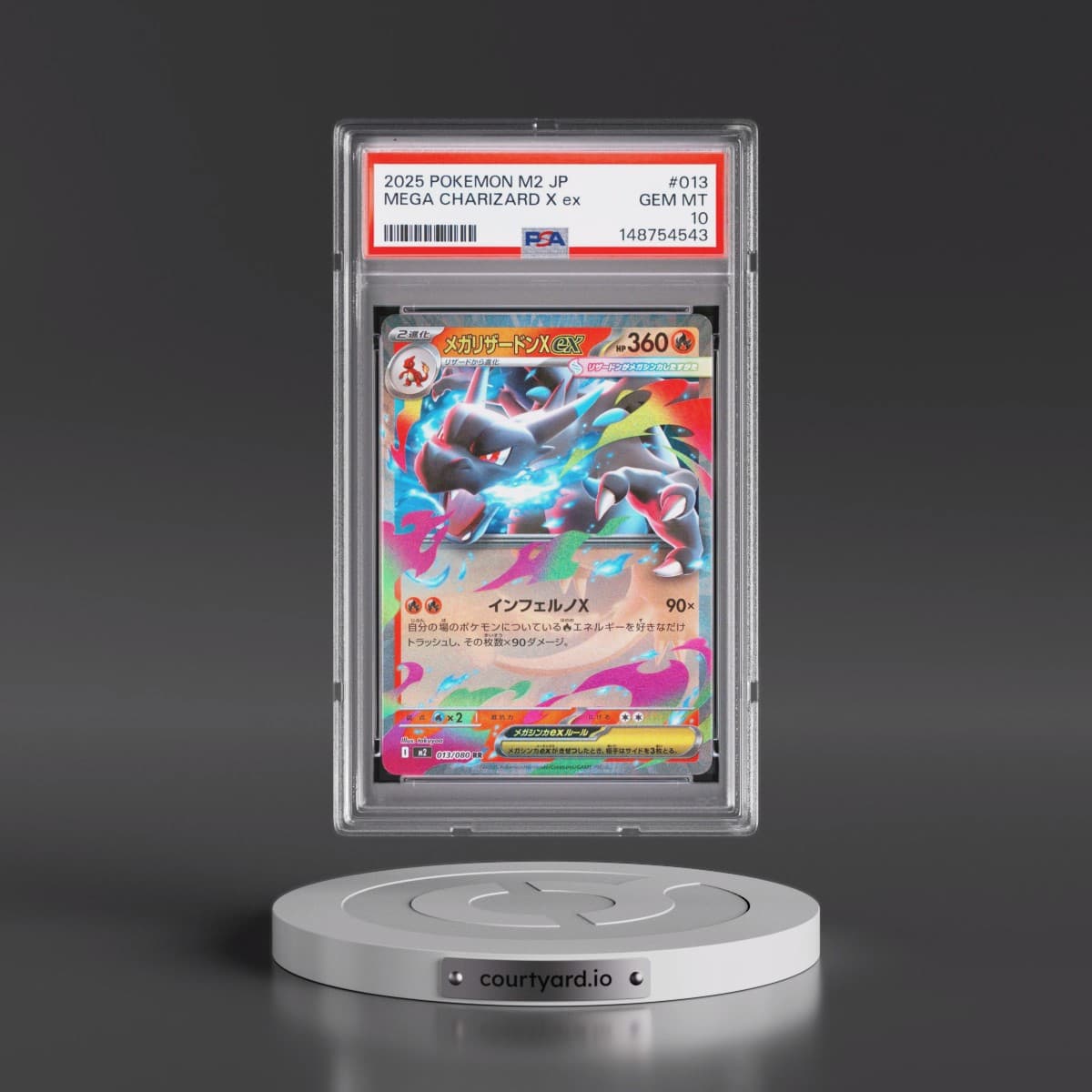 2025 Pokémon M2-Inferno X #013 Mega Charizard X EX - Holo (PSA 10 GEM MINT)