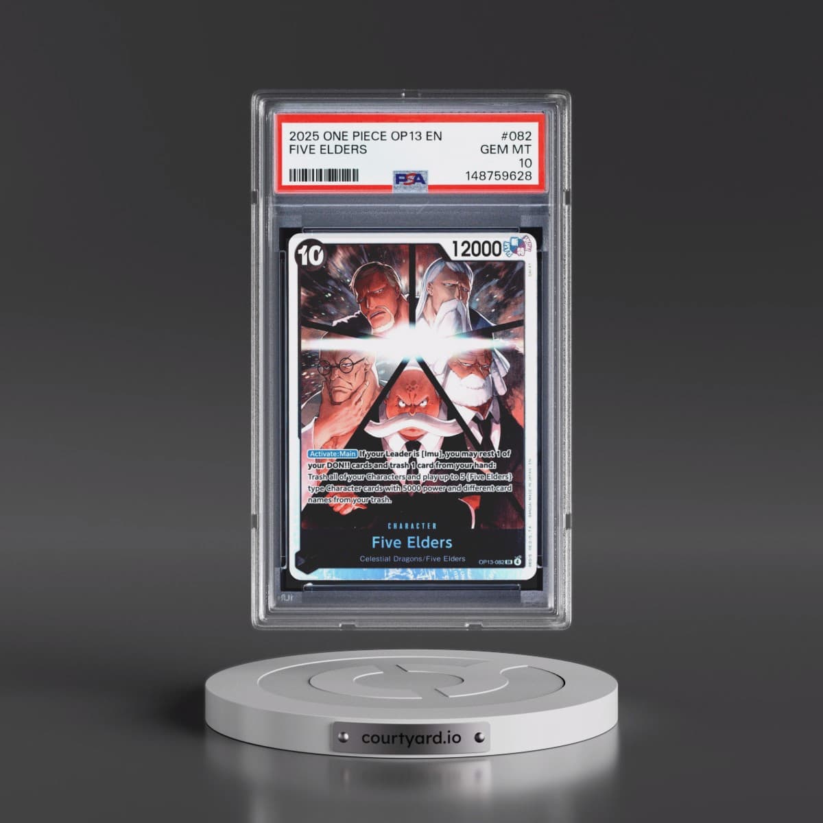 2025 One Piece OP13-Carrying on His Will #082 Five Elders (PSA 10 GEM MINT)
