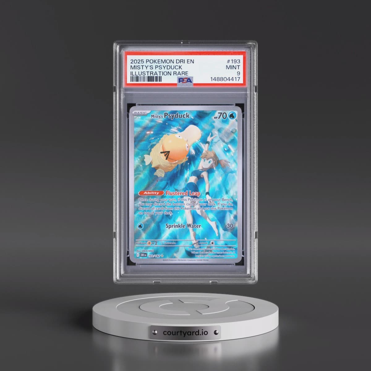 2025 Pokémon Dri EN-Destined Rivals #193 Misty's Psyduck - Illustration Rare (PSA 9 MINT)