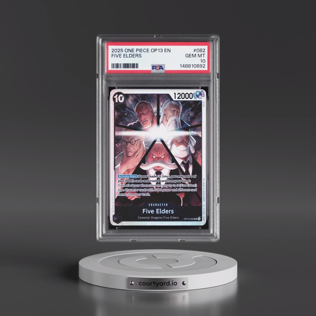 2025 One Piece OP13-Carrying on His Will #082 Five Elders (PSA 10 GEM MINT)