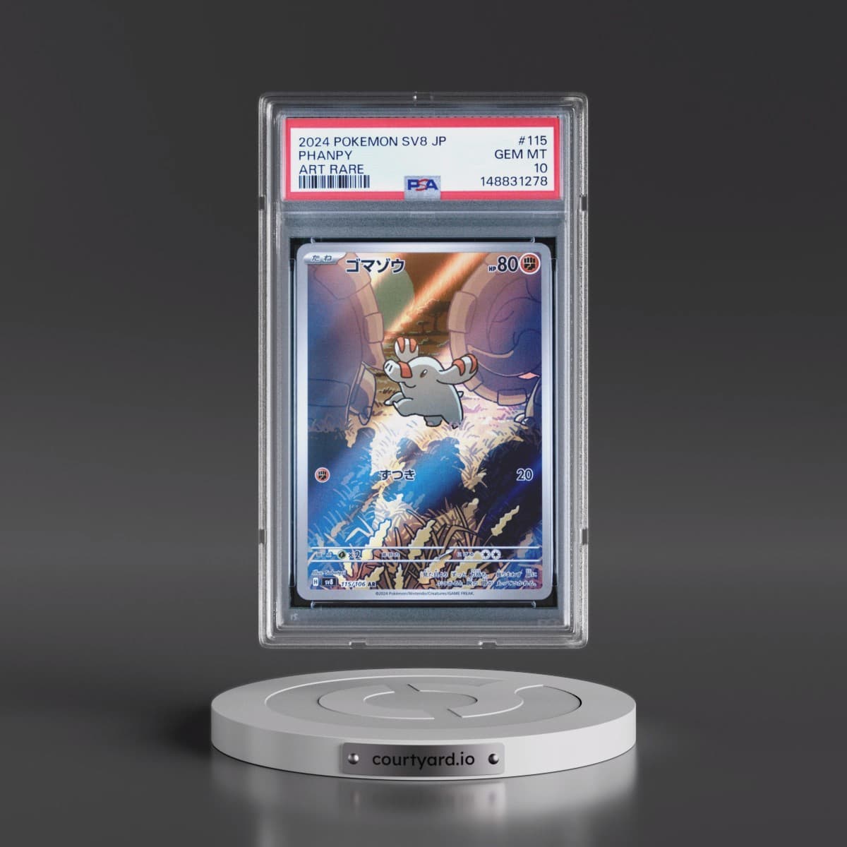 2024 Pokémon SV8-Super Electric Breaker #115 Phanpy - Art Rare (PSA 10 GEM MINT)