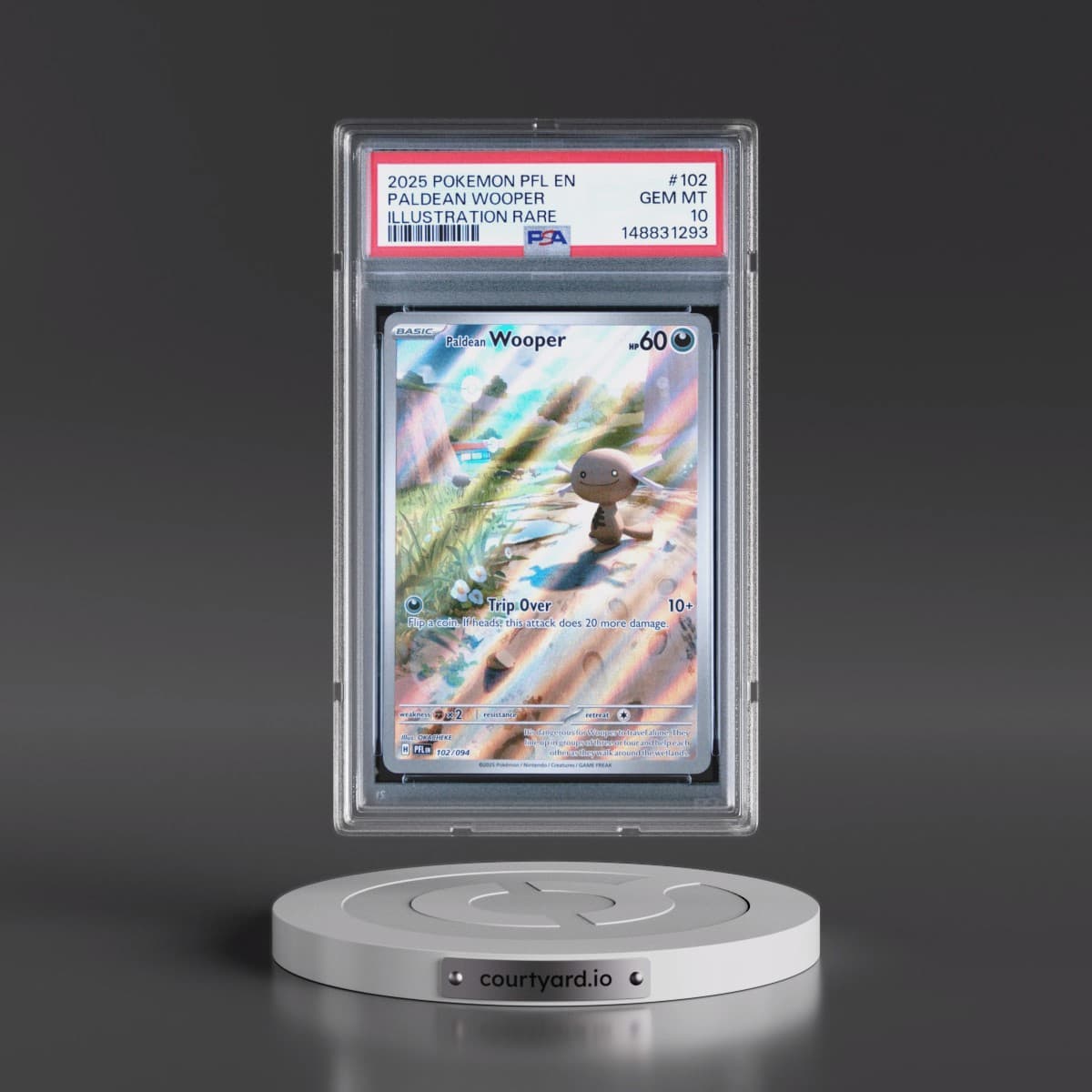 2025 Pokémon Pfl EN-Phantasmal Flames #102 Paldean Wooper - Illustration Rare (PSA 10 GEM MINT)