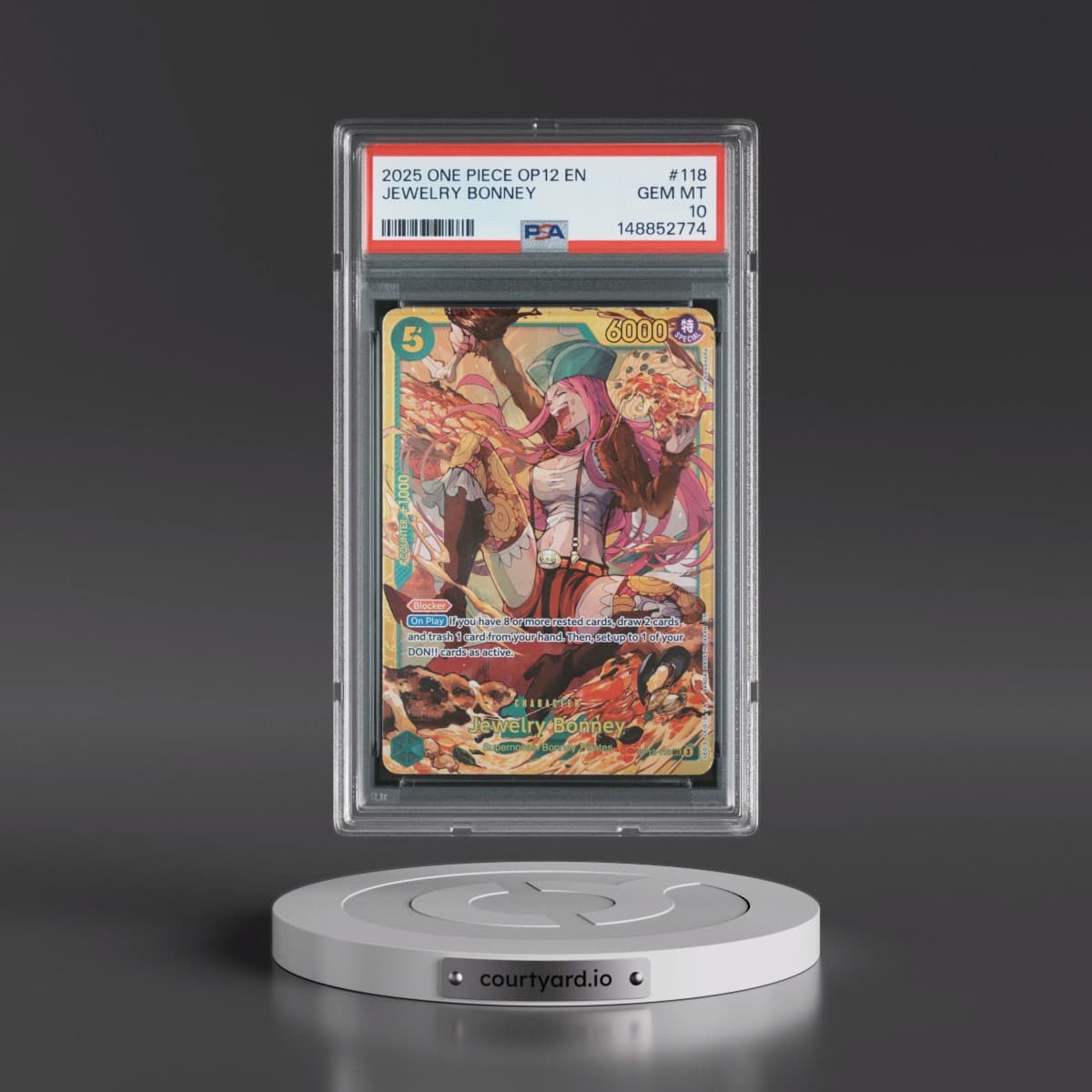 2025 One Piece OP12-Legacy of the Master #118 Jewelry Bonney (PSA 10 GEM MINT)