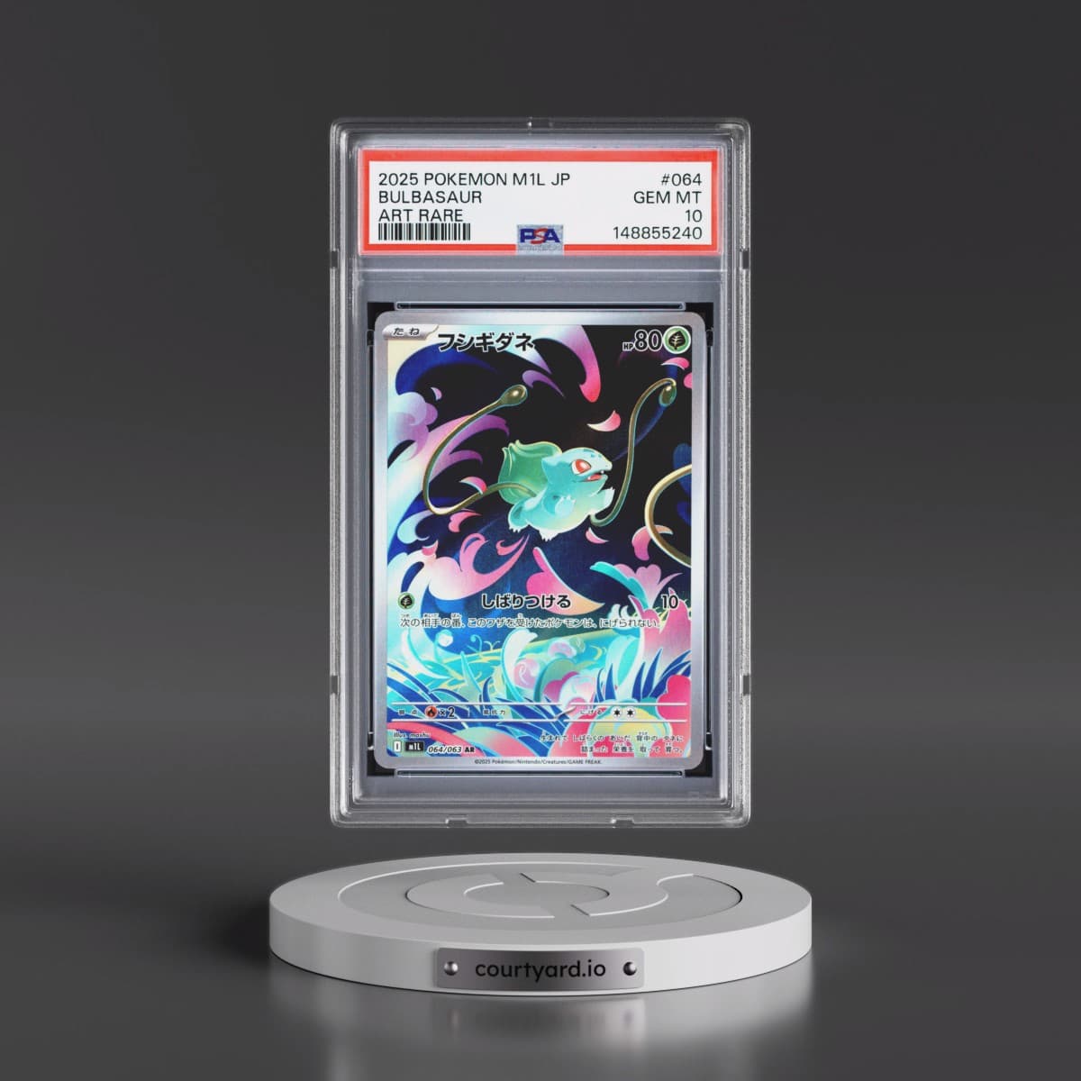 2025 Pokémon M1l-Mega Brave #064 Bulbasaur - Art Rare (PSA 10 GEM MINT)