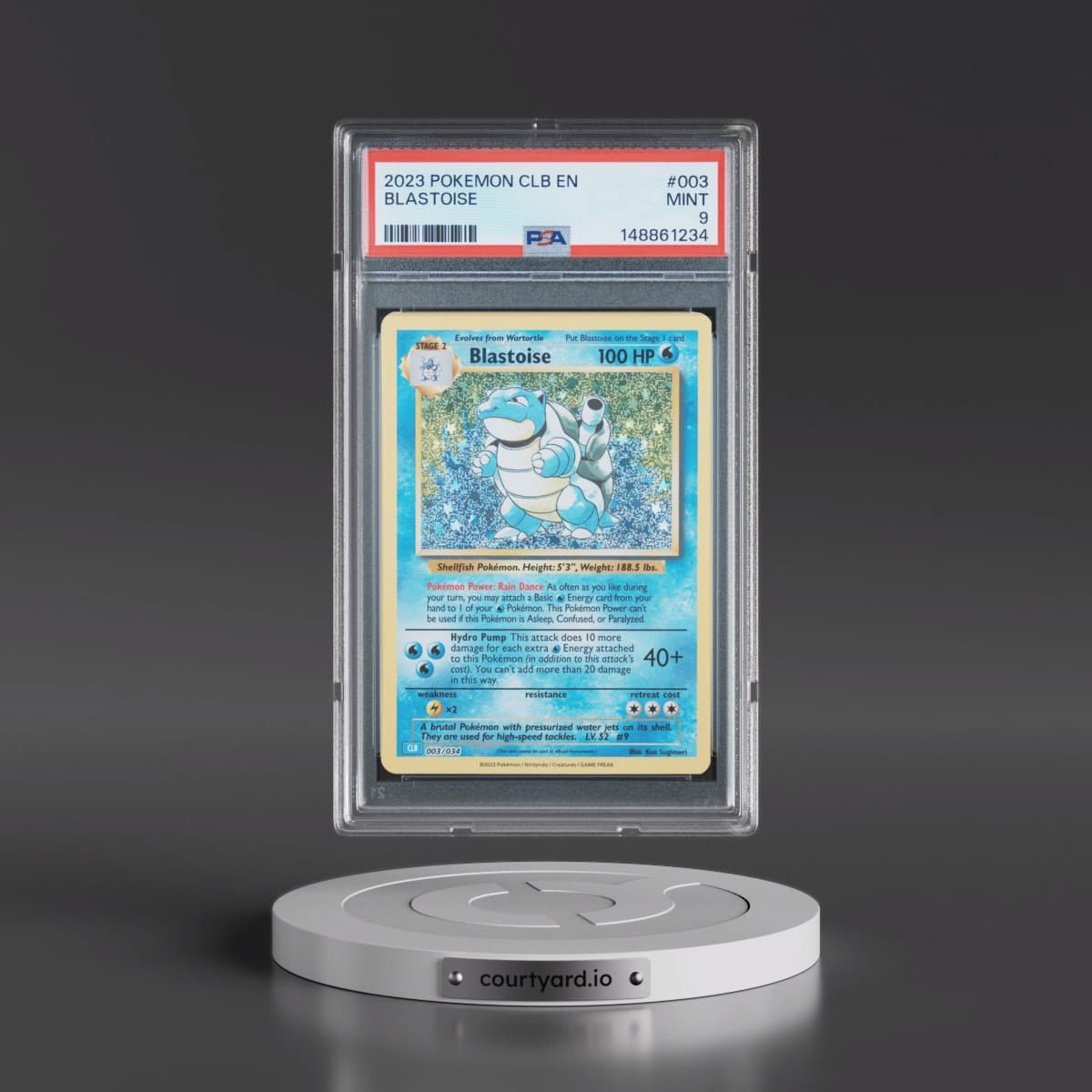 2023 Pokémon Clb-Trading Card Game Classic Blastoise & Suicune EX Deck #003 Blastoise (PSA 9 MINT)