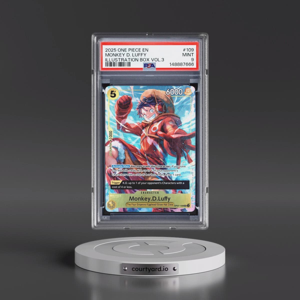 2025 One Piece Promos #109 Monkey D. Luffy - Illustration Box Vol.3 (PSA 9 MINT)