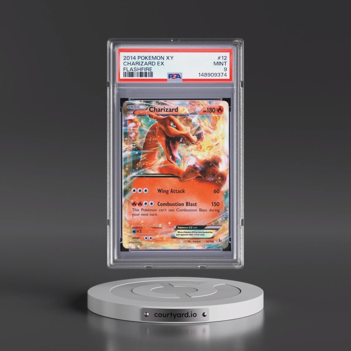 2014 Pokémon XY Flashfire #12 Charizard EX - Holo (PSA 9 MINT)
