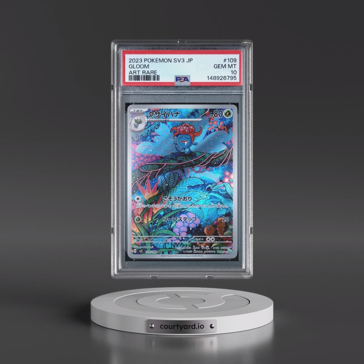 2023 Pokémon SV3-Ruler of the Black Flame #109 Gloom - Art Rare (PSA 10 GEM MINT)