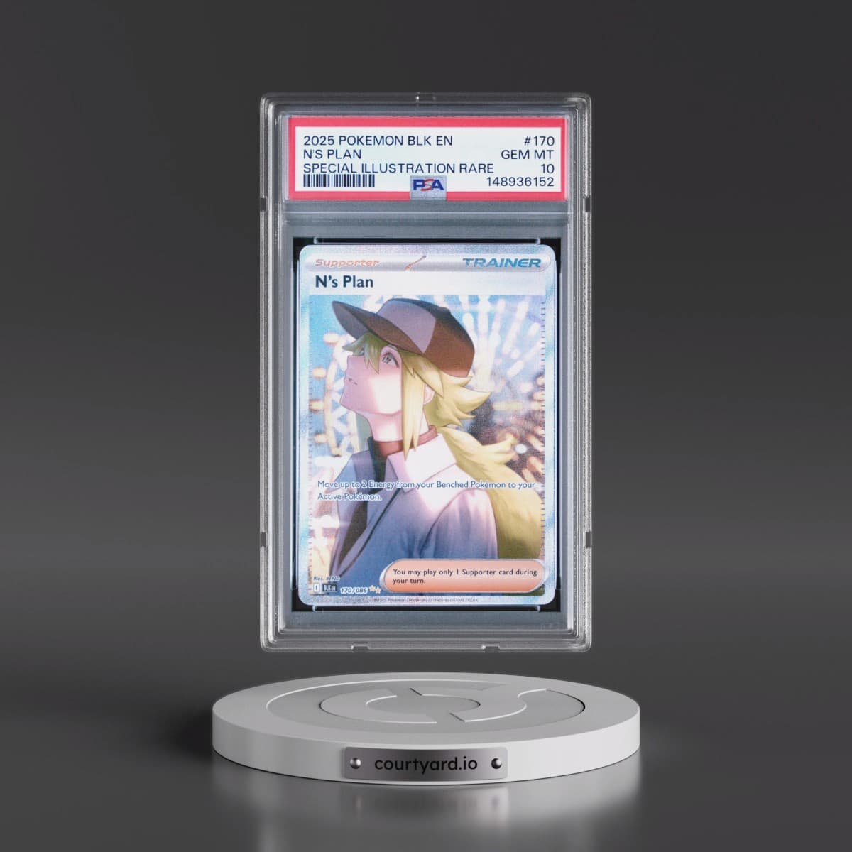 2025 Pokémon Blk EN-Black Bolt #170 N's Plan - Special Illustration Rare (PSA 10 GEM MINT)