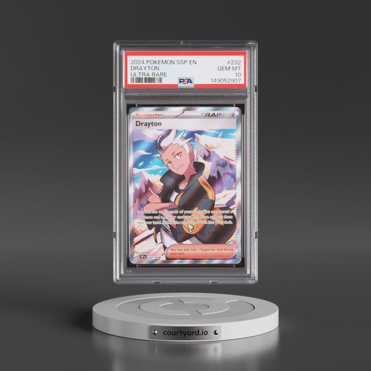 2024 Pokémon Ssp EN-Surging Sparks #232 Drayton - Ultra Rare (PSA 10 GEM MINT)