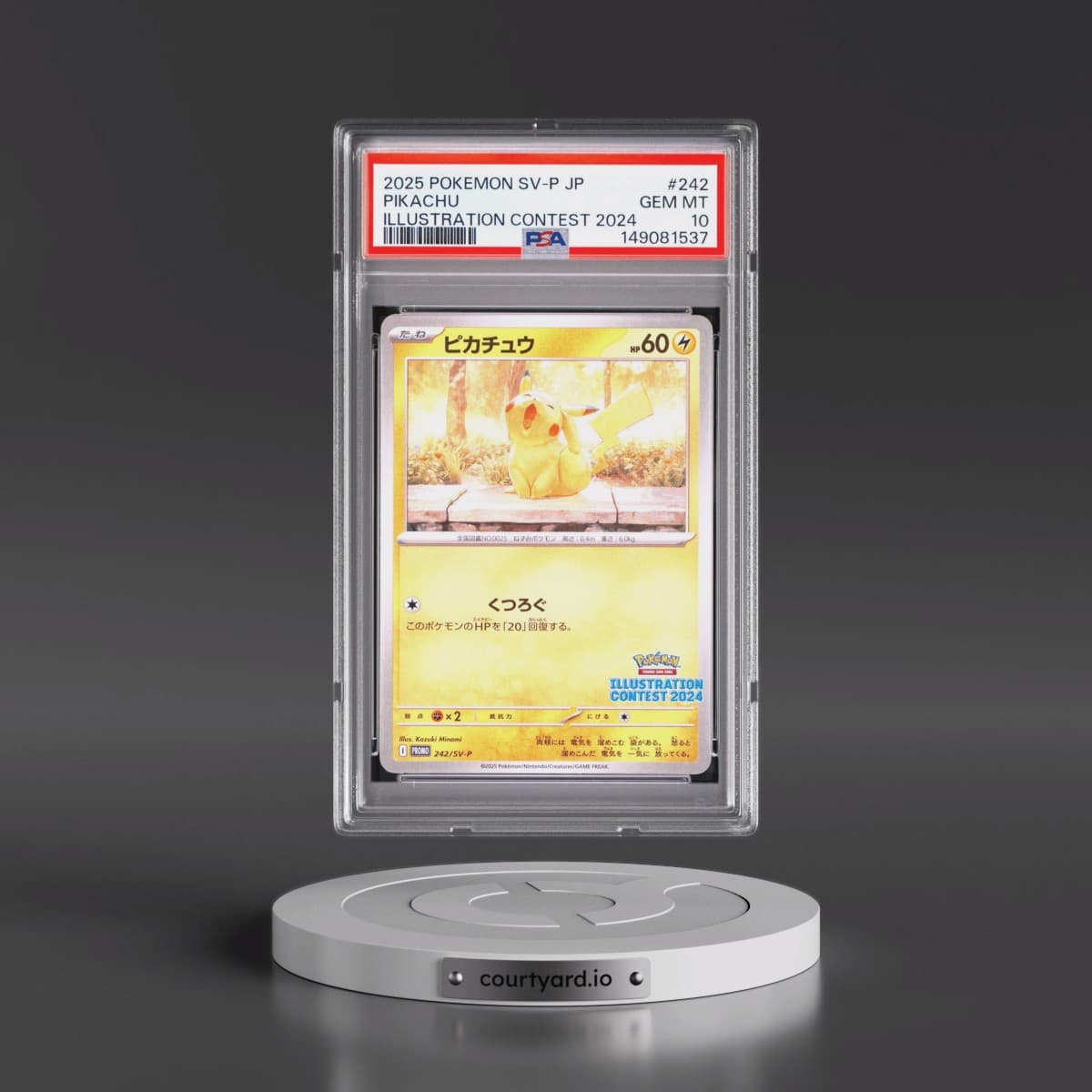 2025 Pokémon SV-P Promo #242 Pikachu - Illustration Contest 2024 (PSA 10 GEM MINT)