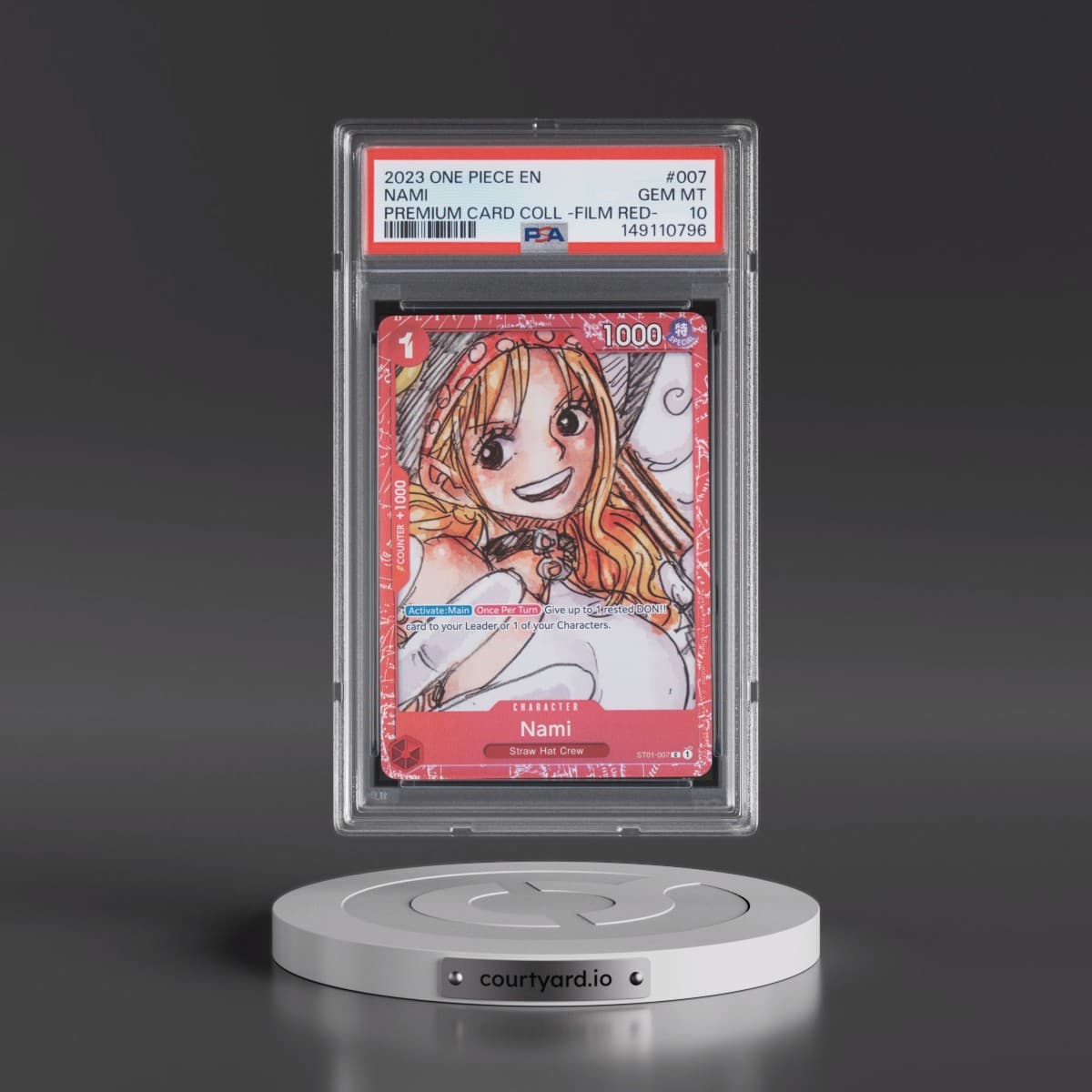 2023 One Piece Premium Card Collection -One Piece Film Red #007 Nami (PSA 10 GEM MINT)