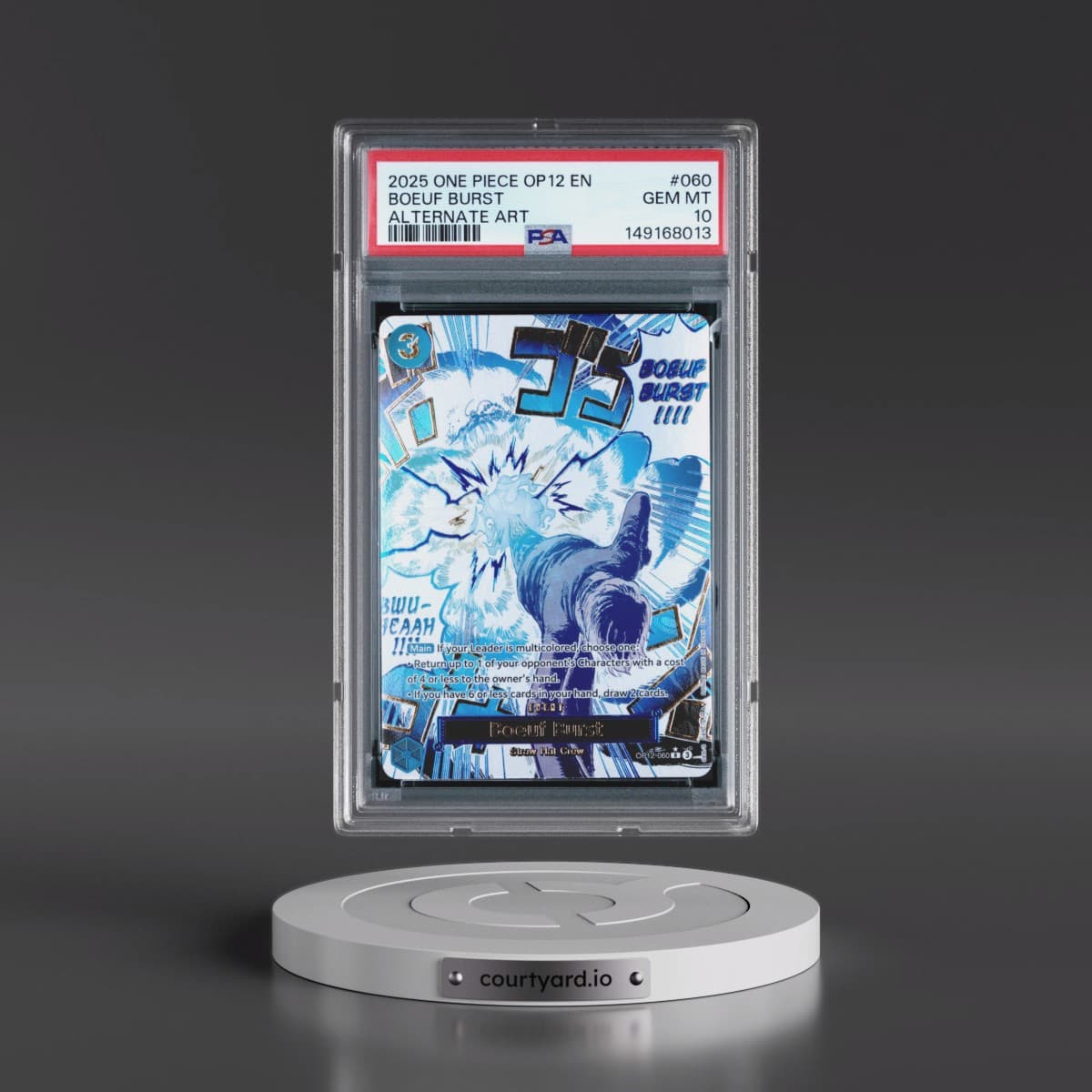 2025 One Piece OP12-Legacy of the Master #060 Boeuf Burst - Alternate Art (PSA 10 GEM MINT)