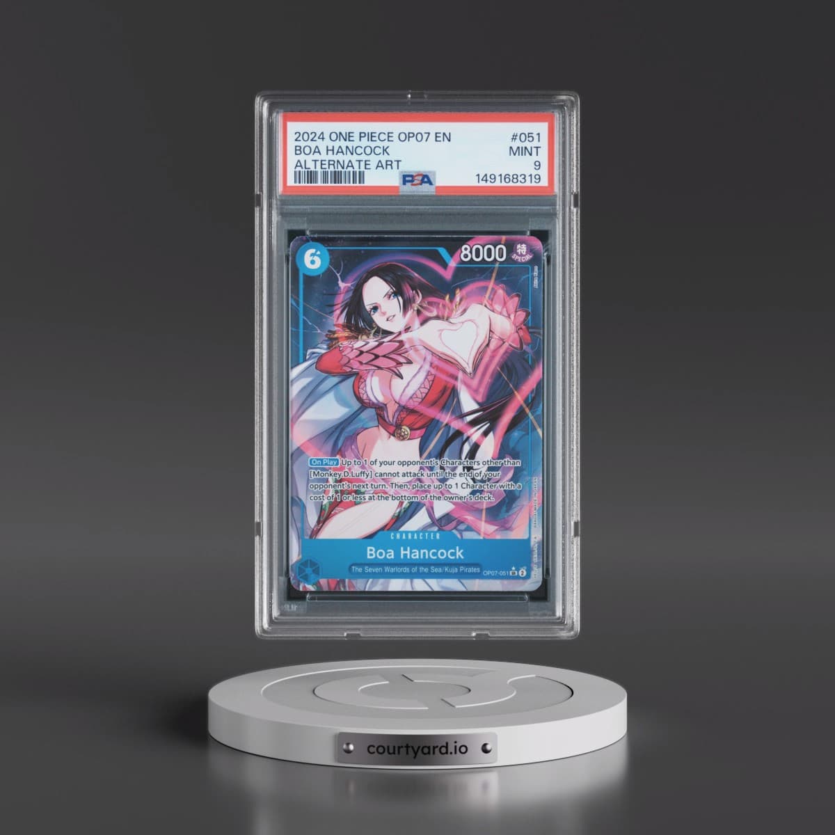 2024 One Piece OP07-500 Years in the Future #051 Boa Hancock - Alternate Art (PSA 9 MINT)