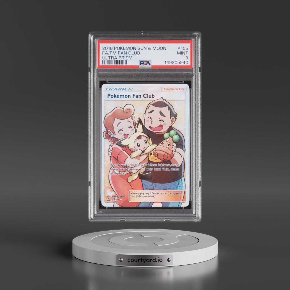 2018 Pokémon Sun & Moon Ultra Prism #155 Pokemon Fan Club - Full Art (PSA 9 MINT)