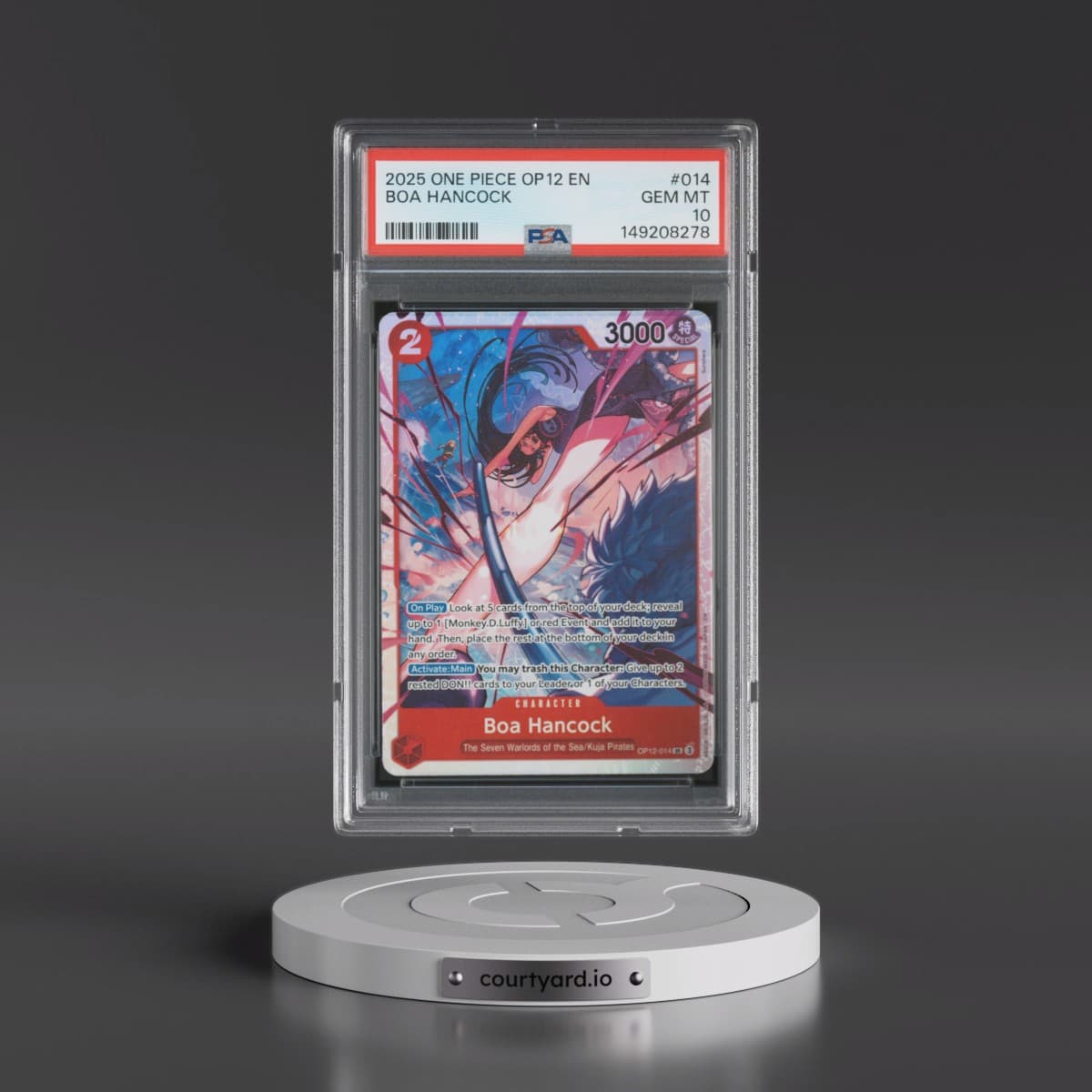 2025 One Piece OP12-Legacy of the Master #014 Boa Hancock (PSA 10 GEM MINT)